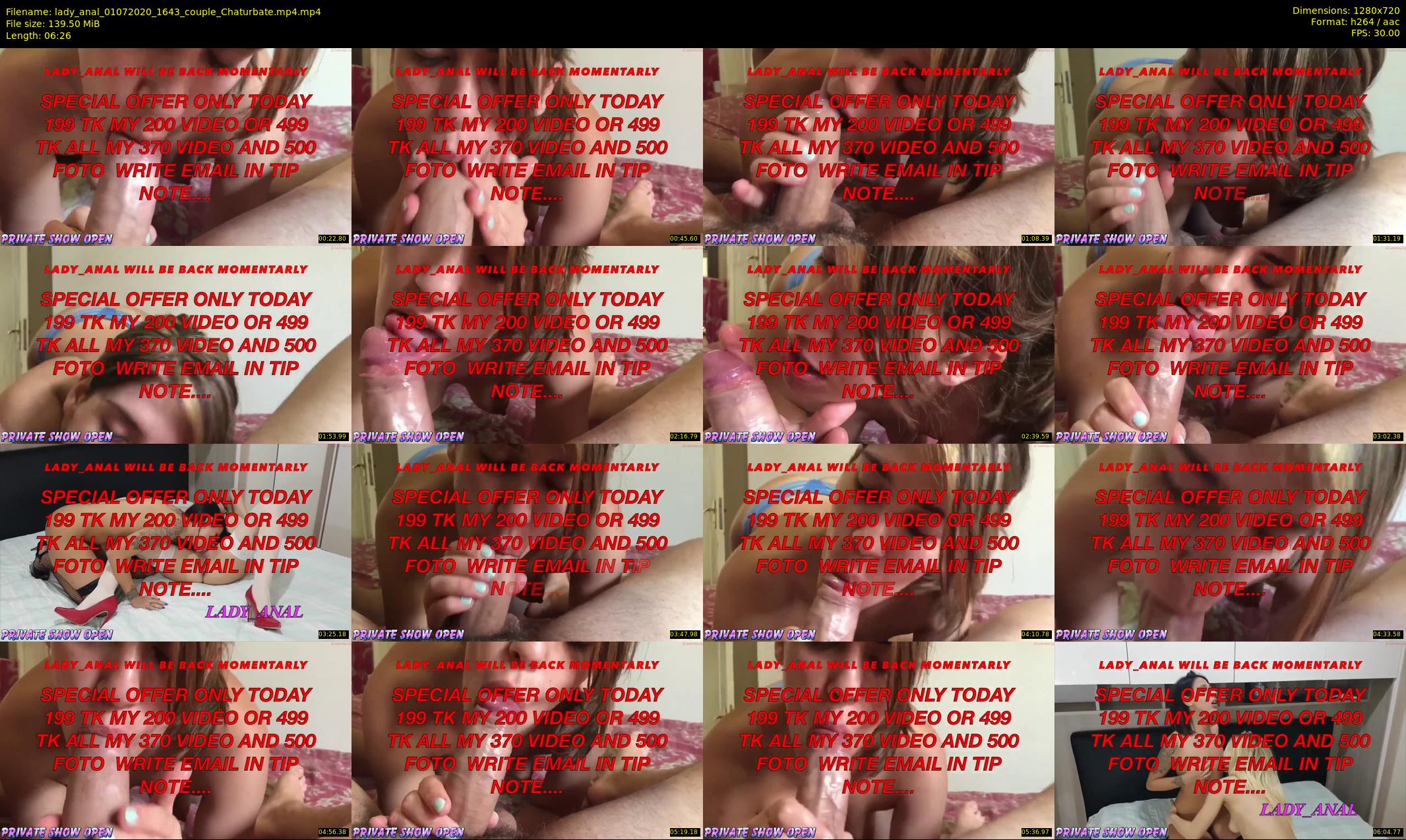 lady_anal — 7 minute Chaturbate female cam show recording, 720p, Jul 1, 2020