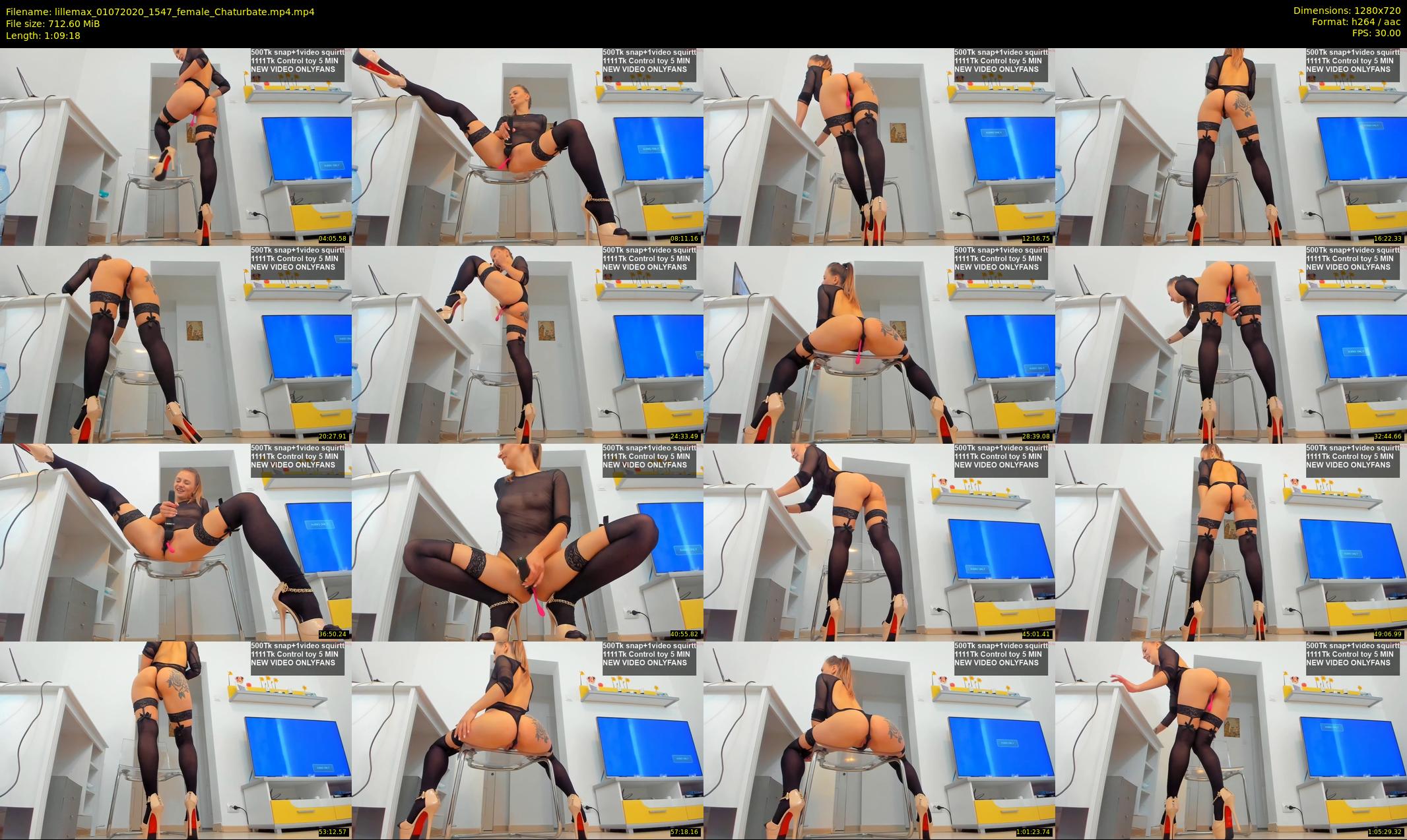 lillemax — 70 minute Chaturbate female cam show recording, 720p, Jul 1, 2020