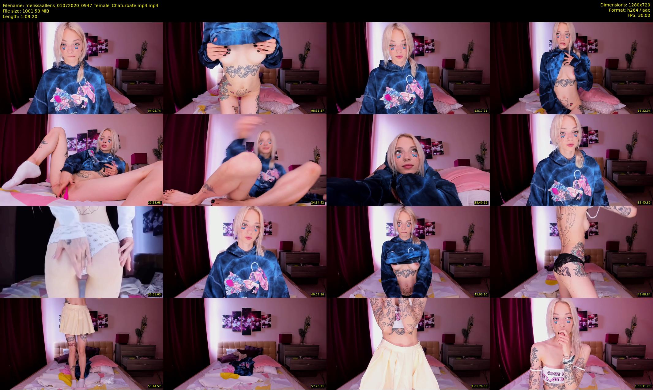 melissaallens — 70 minute Chaturbate female cam show recording, 720p, Jul 1, 2020