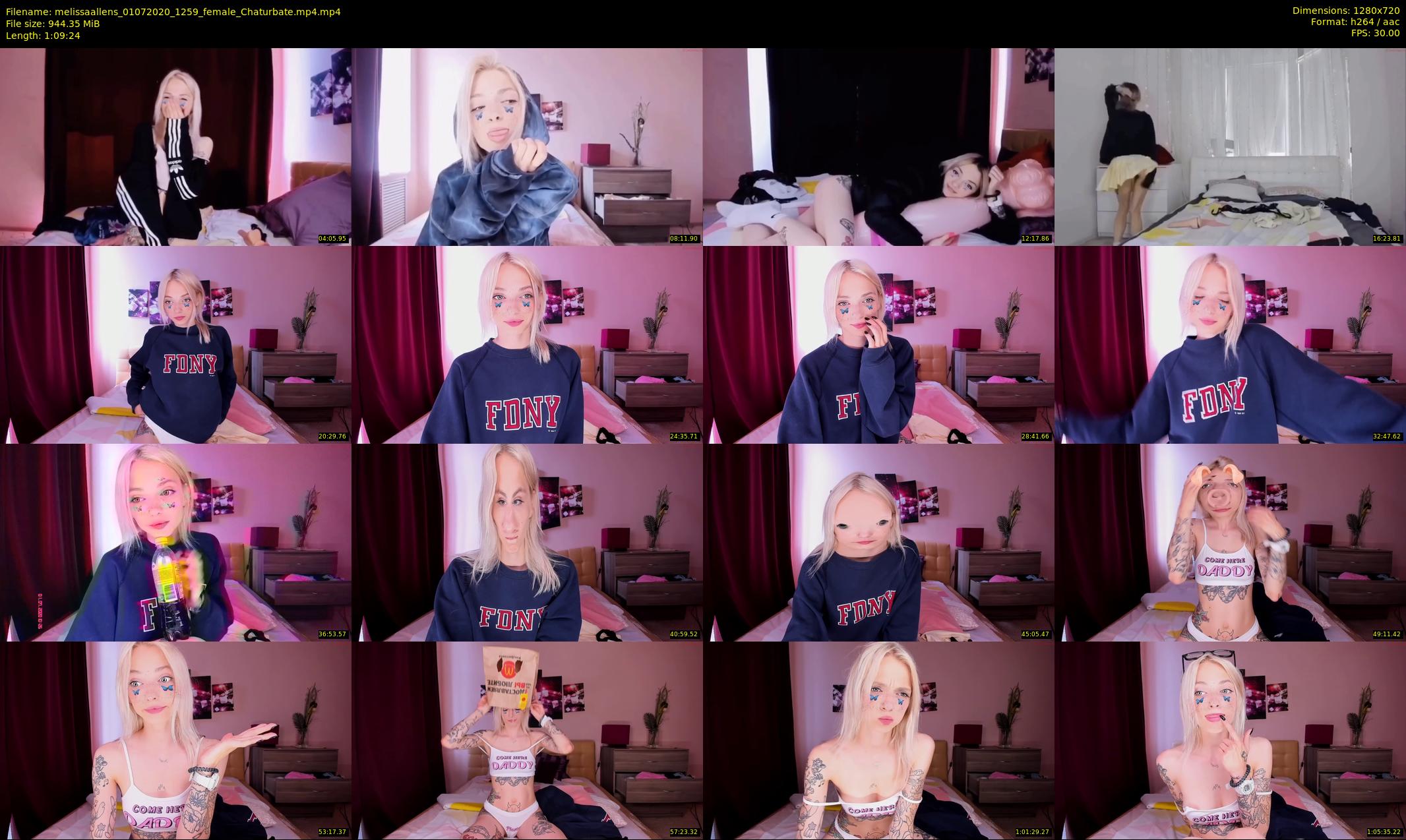 melissaallens — 70 minute Chaturbate female cam show recording, 720p, Jul 1, 2020