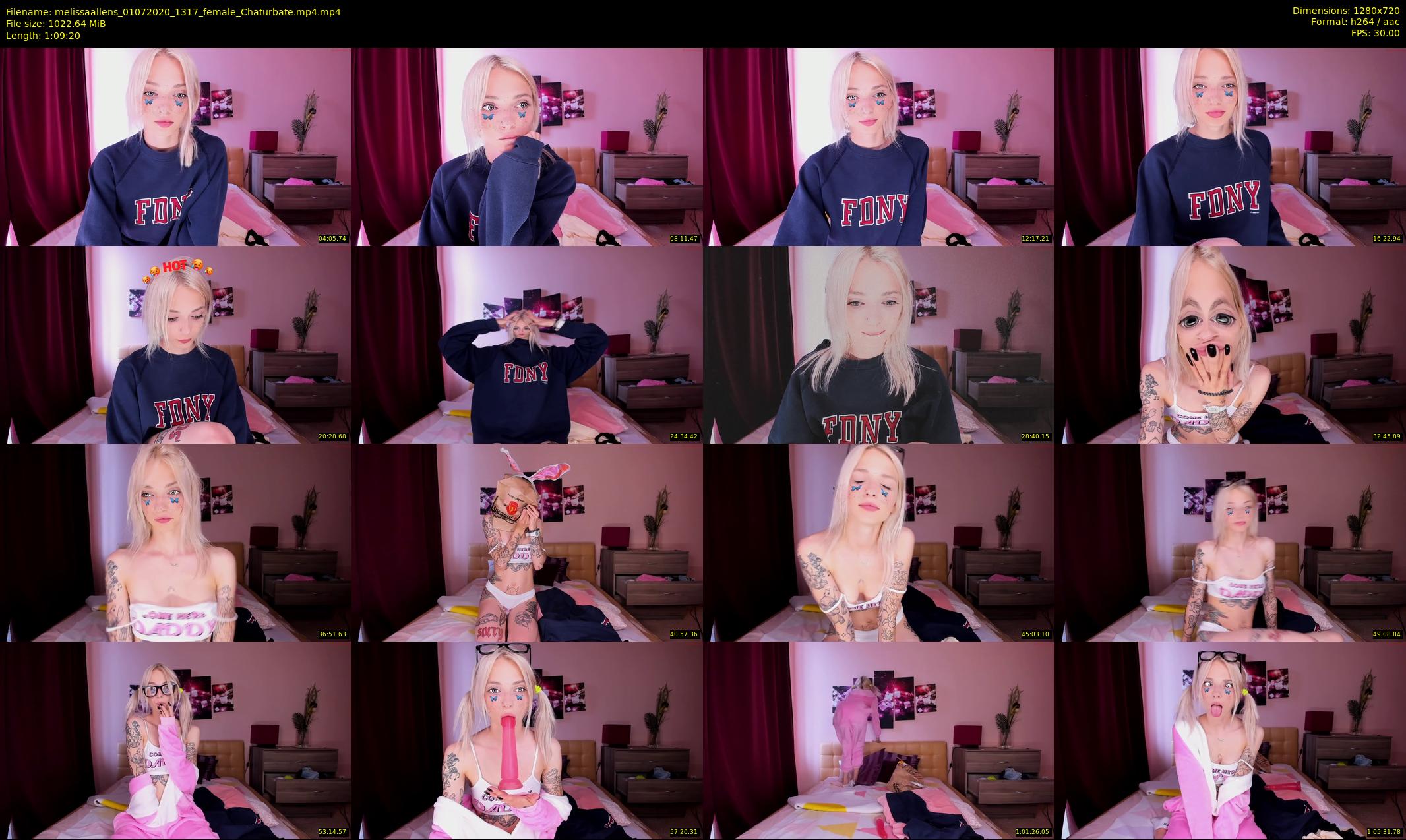 melissaallens — 70 minute Chaturbate female cam show recording, 720p, Jul 1, 2020