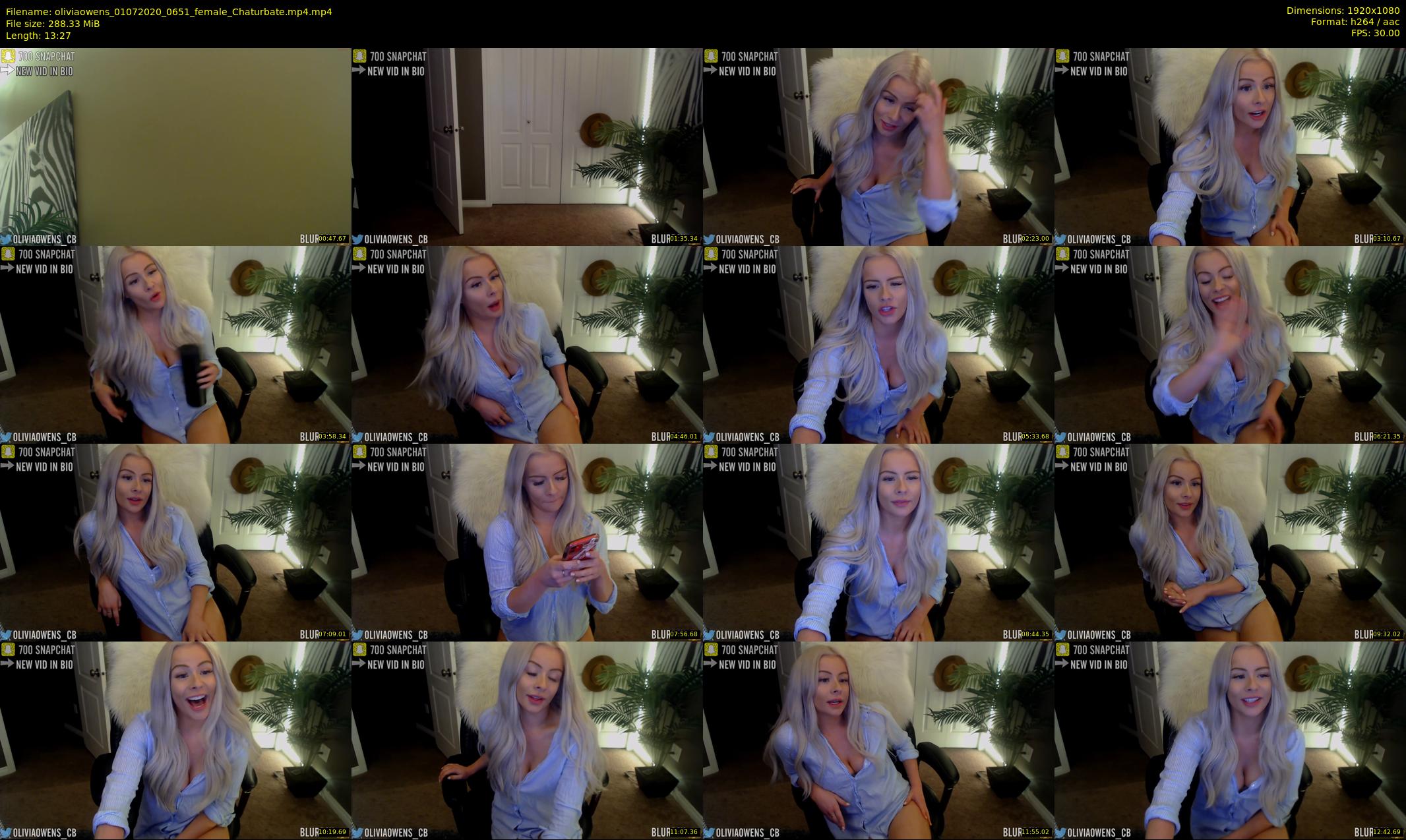 oliviaowens — 14 minute Chaturbate female cam show recording, 1080p, Jul 1, 2020