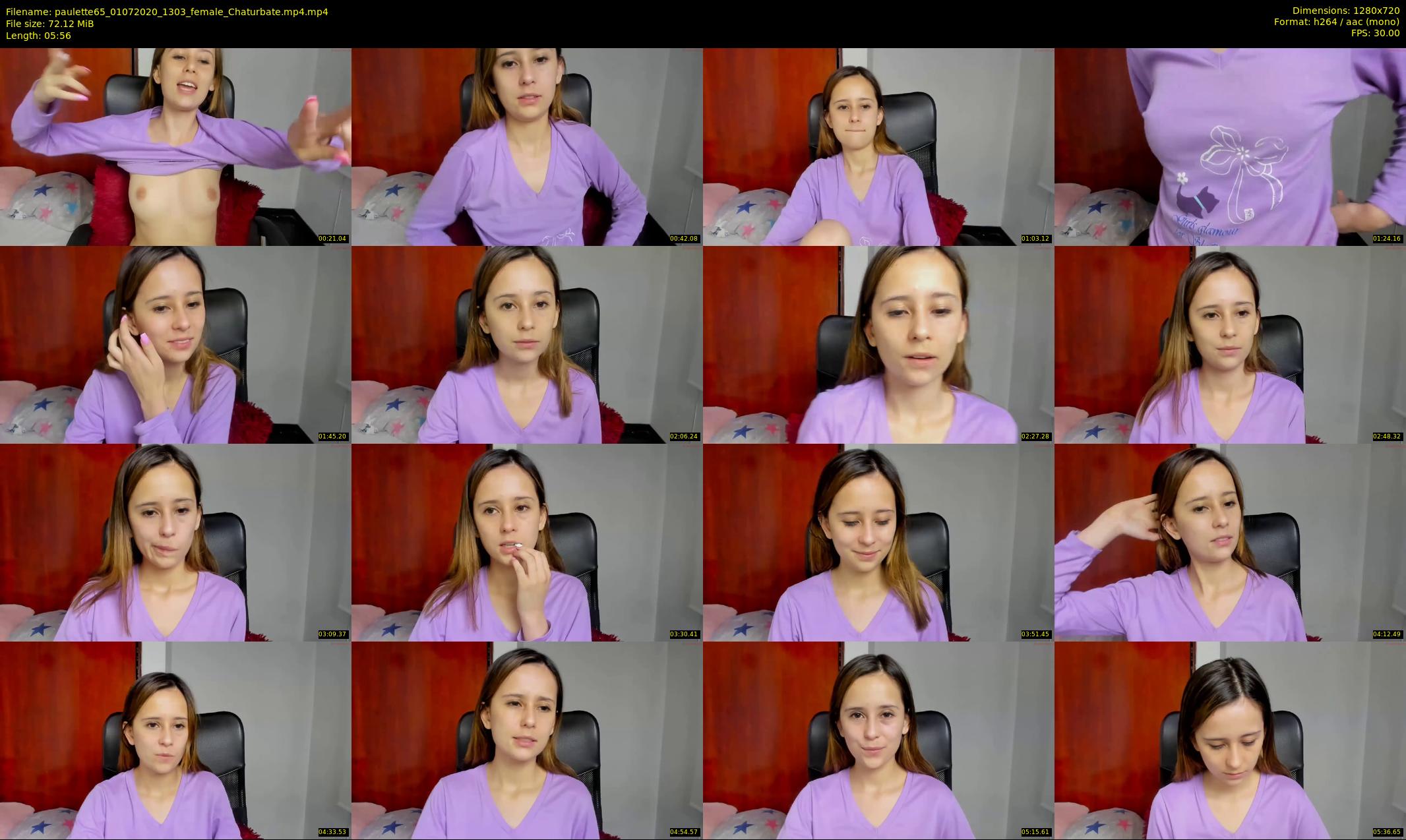 paulette65 — 6 minute Chaturbate female cam show recording, 720p, Jul 1, 2020