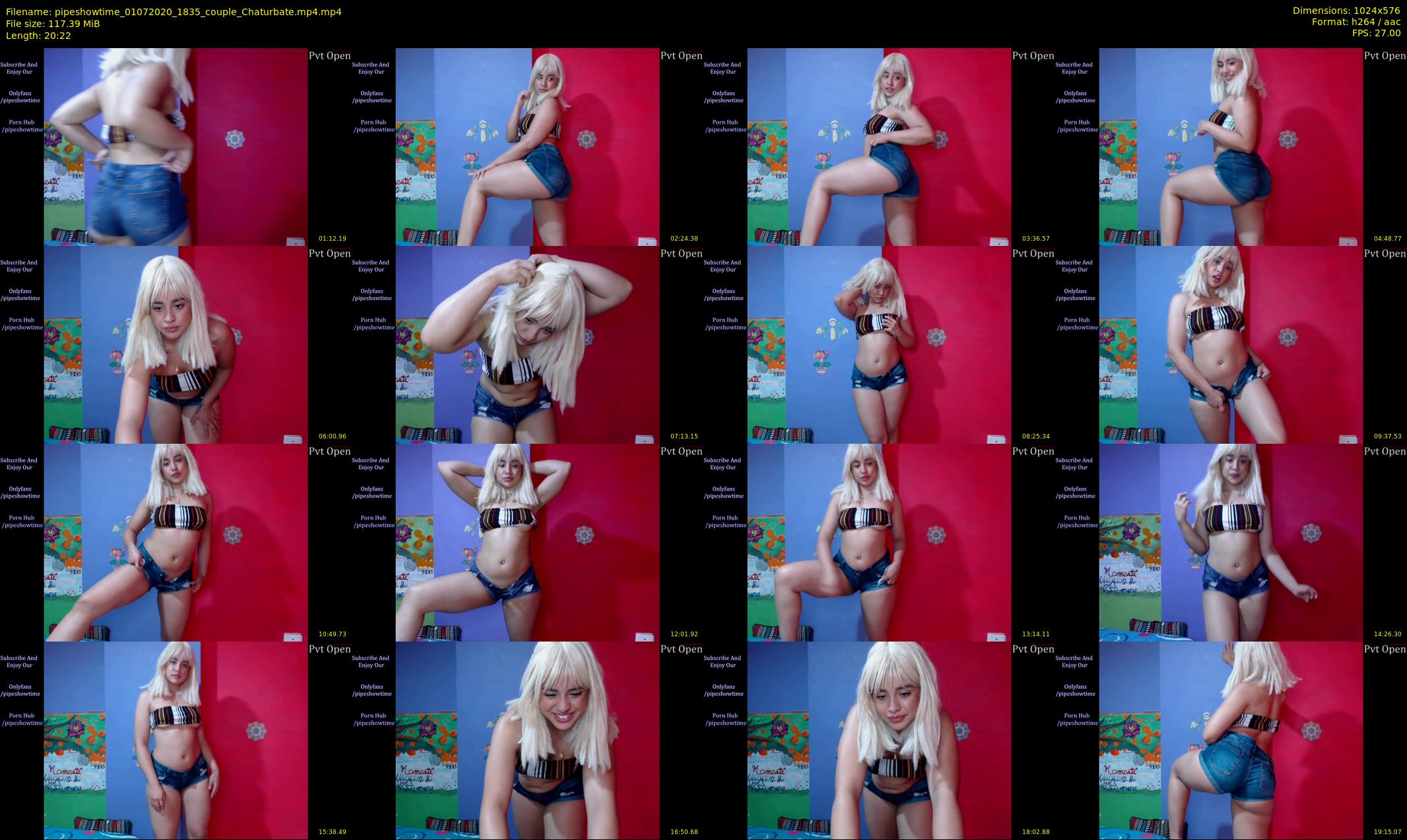 pipeshowtime — 21 minute Chaturbate couple cam show recording, 480p, Jul 1, 2020