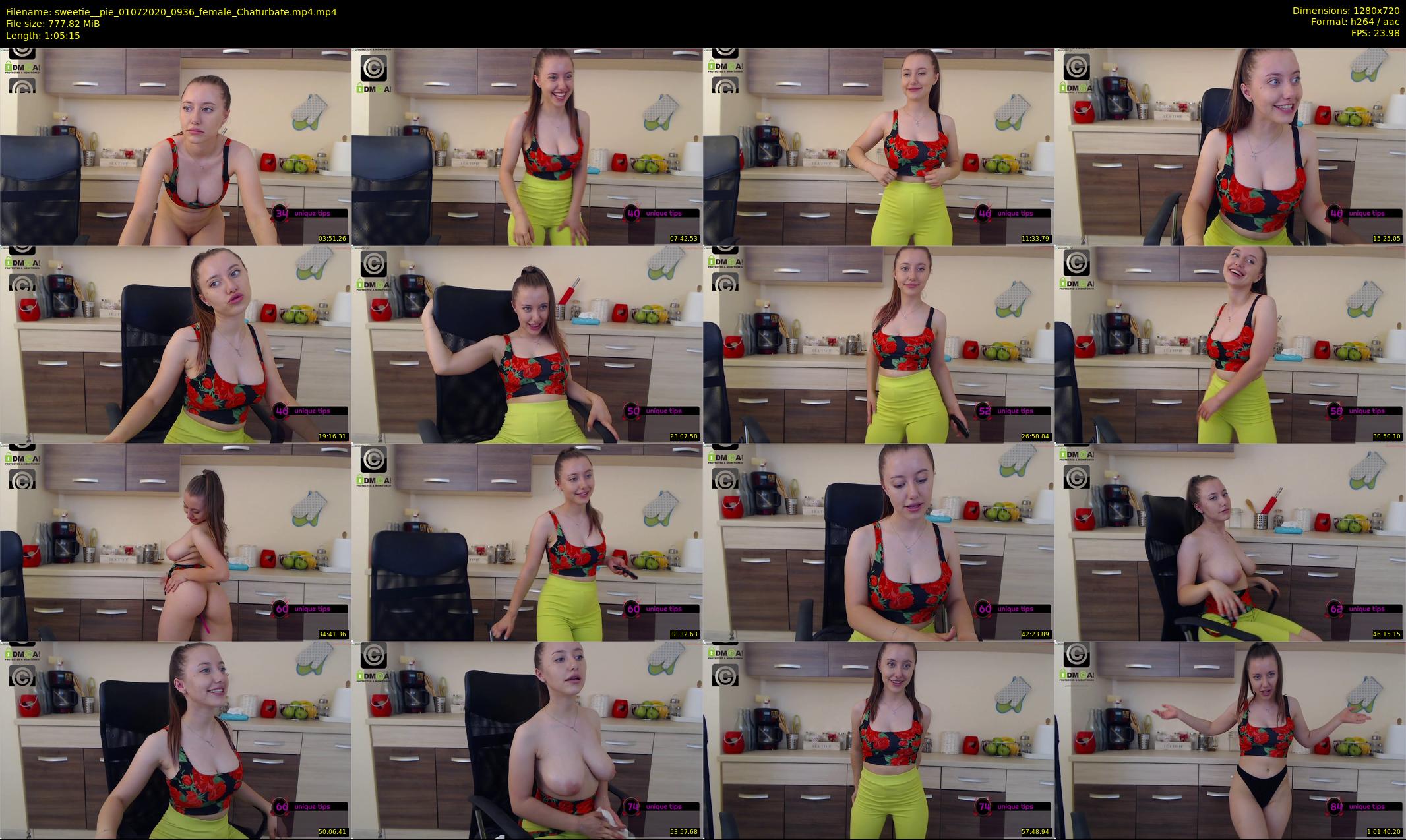 sweetie__pie — 66 minute Chaturbate female cam show recording, 720p, Jul 1, 2020