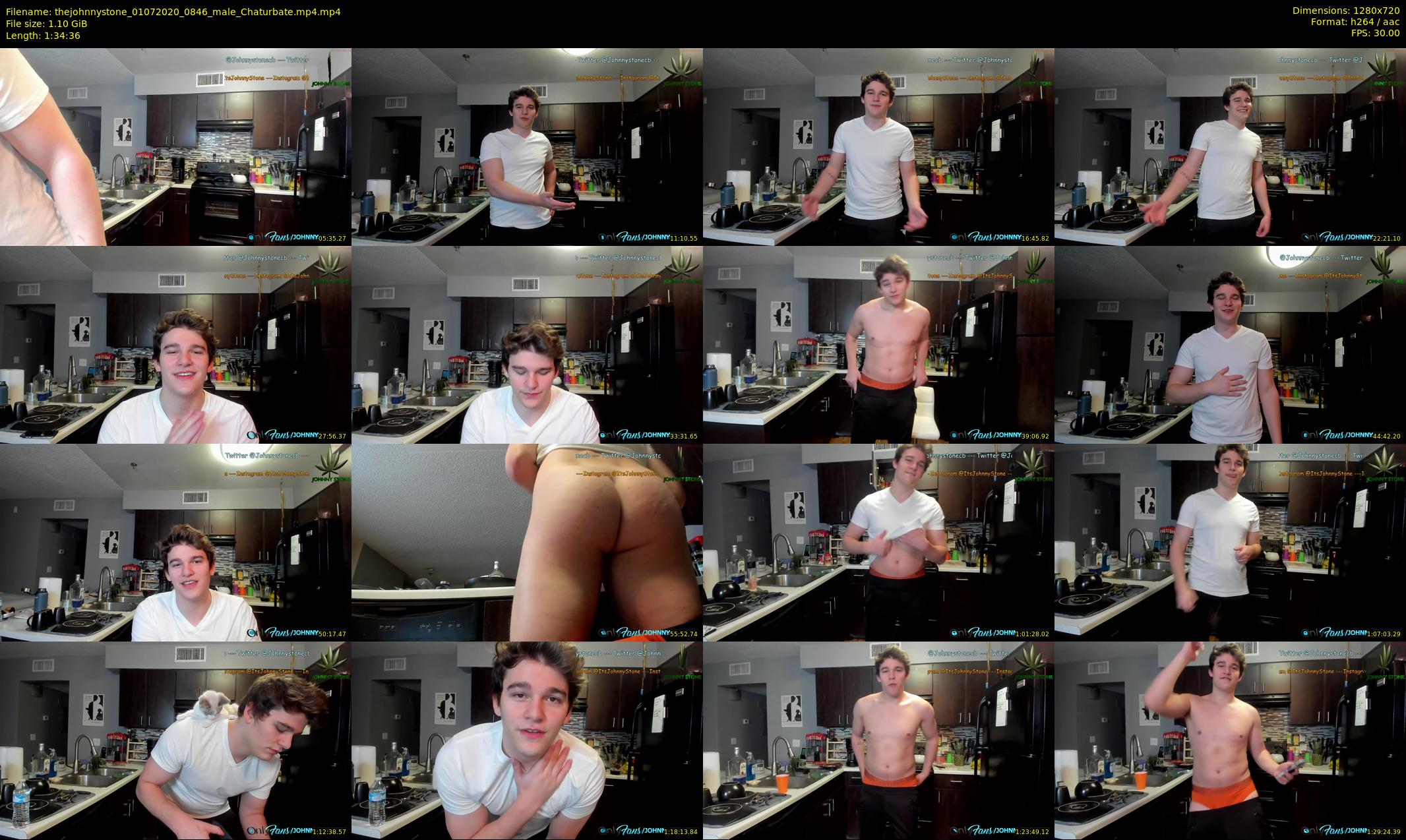 thejohnnystone — 95 minute Chaturbate male cam show recording, 720p, Jul 1, 2020
