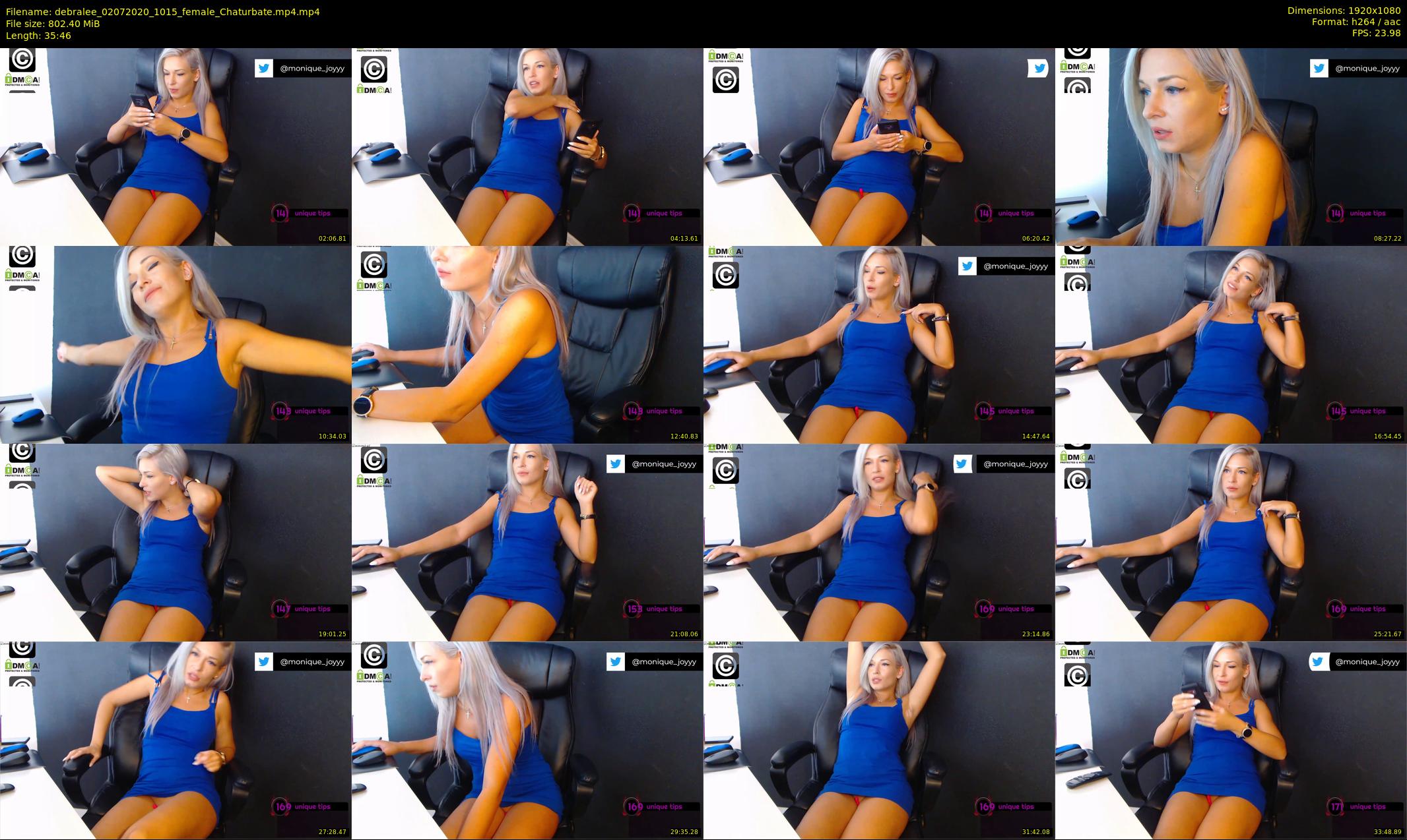 debralee — 36 minute Chaturbate female cam show recording, 1080p, Jul 2, 2020