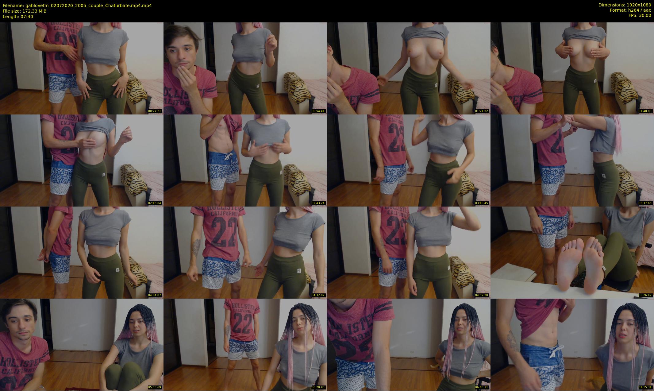 gablovetm — 8 minute Chaturbate couple cam show recording, 1080p, Jul 2, 2020