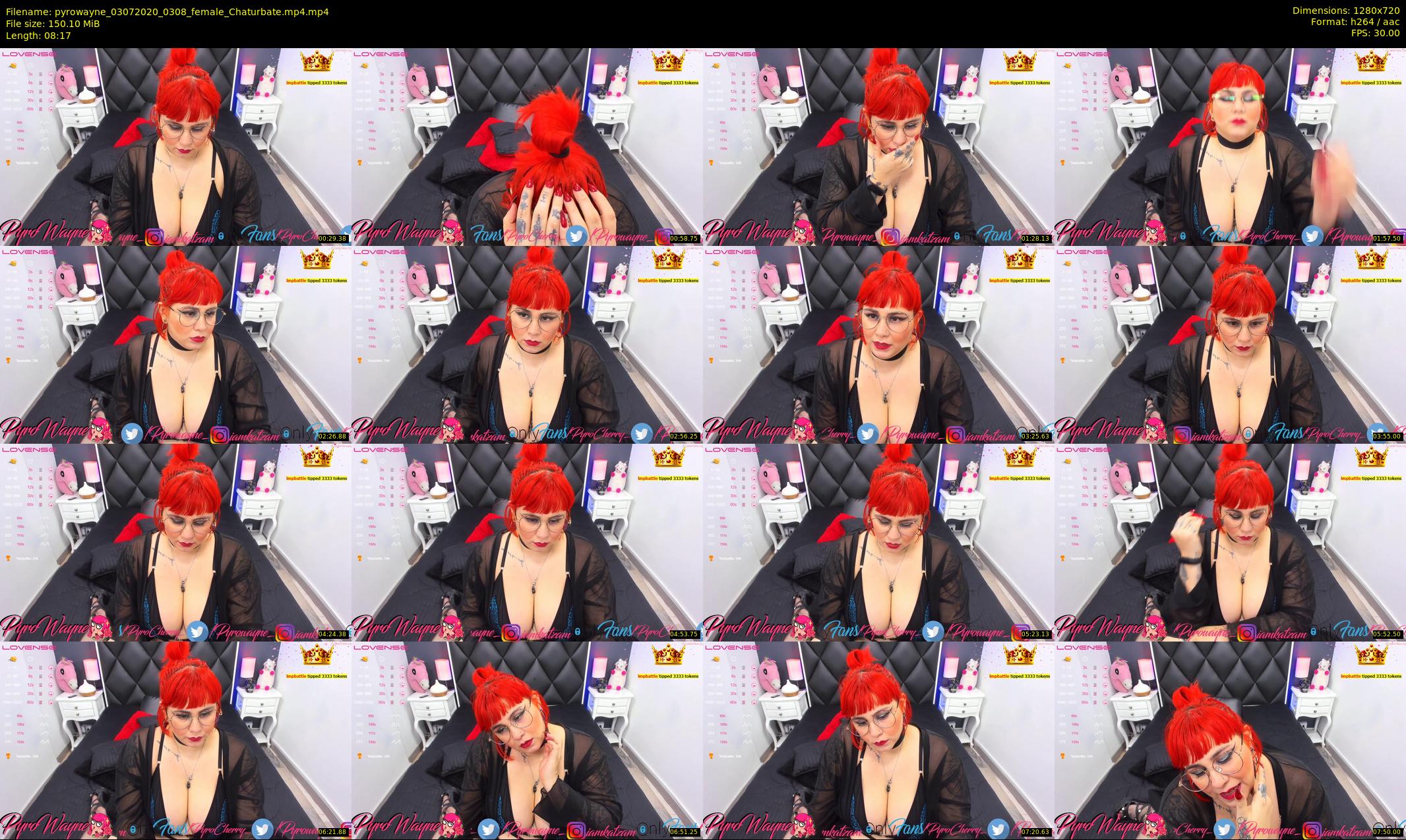 pyrowayne — 9 minute Chaturbate female cam show recording, 720p, Jul 3, 2020