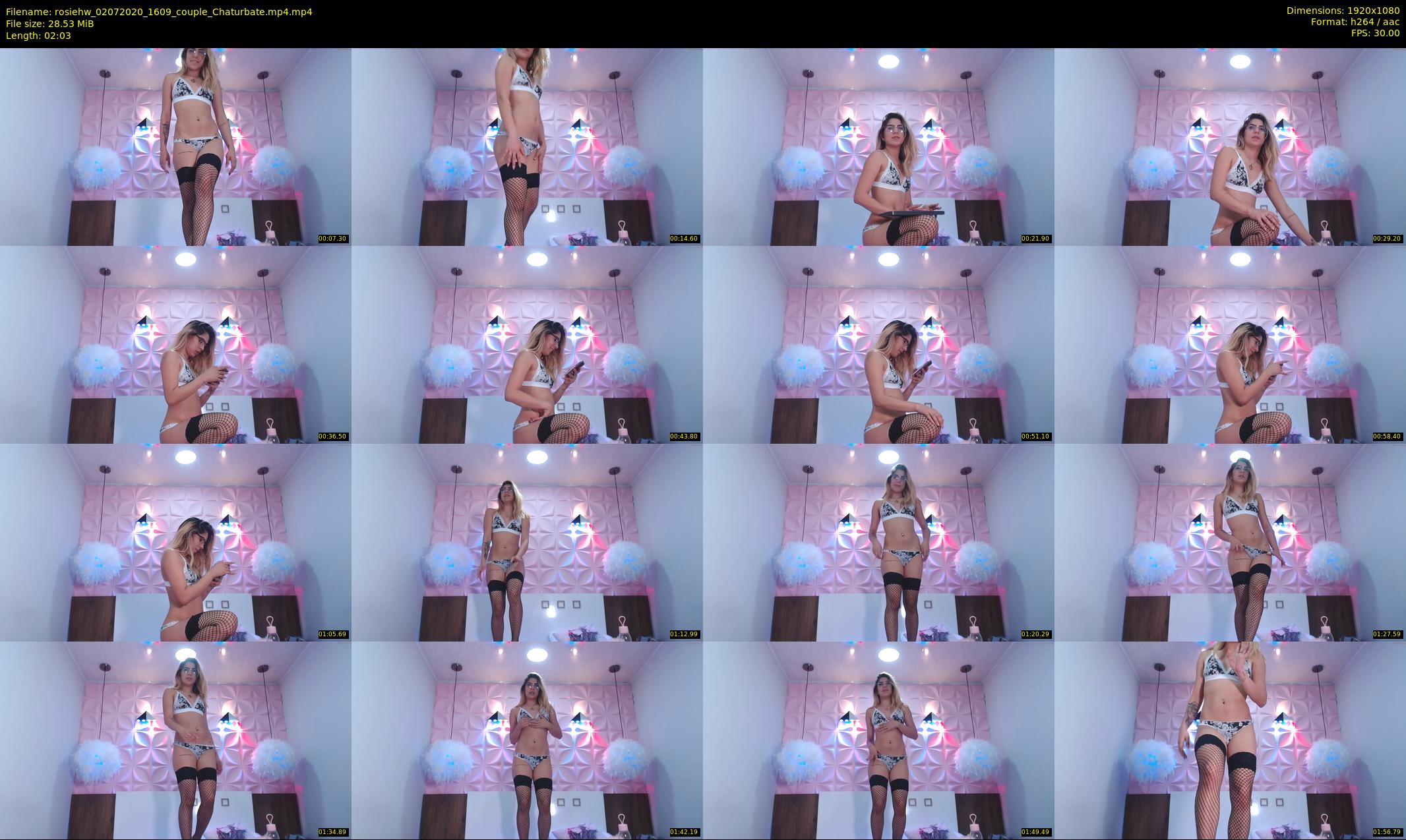 rosiehw — 3 minute Chaturbate couple cam show recording, 1080p, Jul 2, 2020