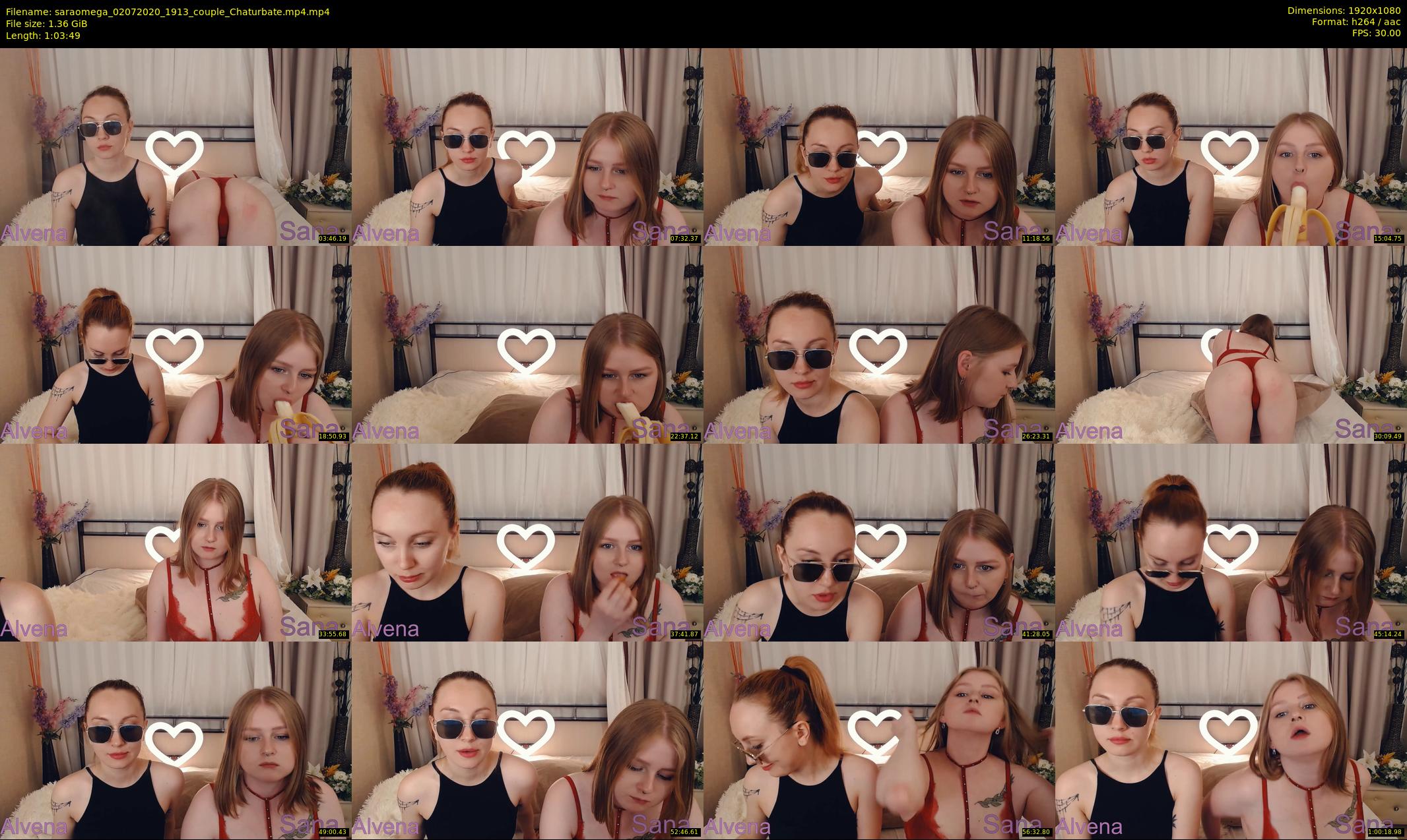 saraomega — 64 minute Chaturbate couple cam show recording, 1080p, Jul 2, 2020