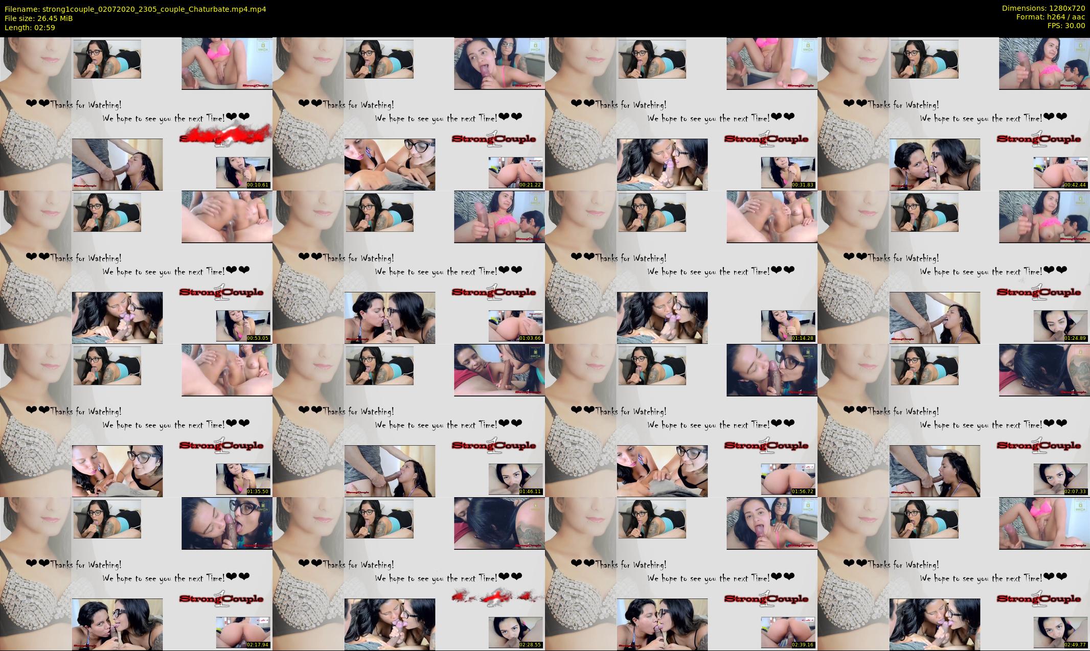strong1couple — 3 minute Chaturbate couple cam show recording, 720p, Jul 2, 2020