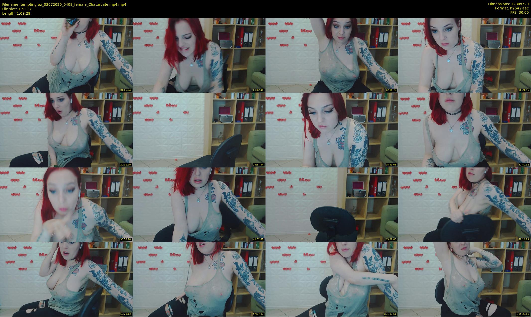 temptingfox — 70 minute Chaturbate female cam show recording, 720p, Jul 3, 2020
