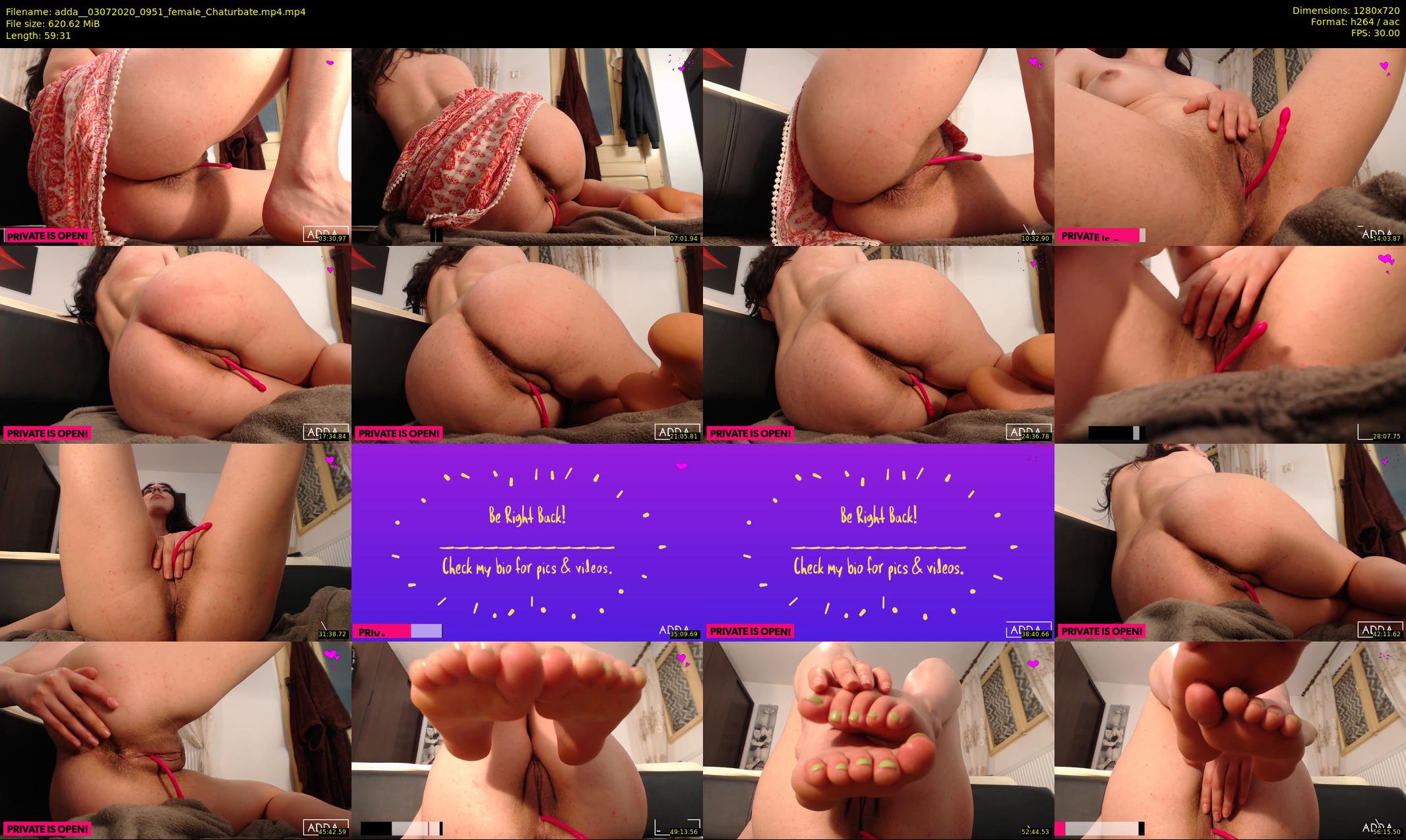 adda_ — 60 minute Chaturbate female cam show recording, 720p, Jul 3, 2020
