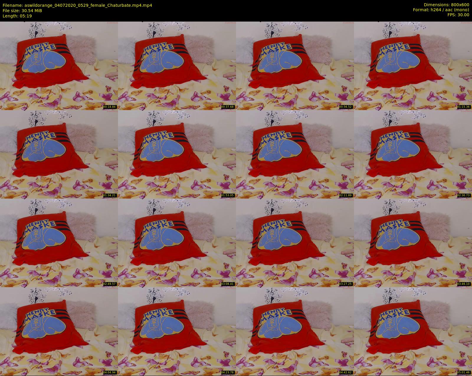 aswildorange — 6 minute Chaturbate female cam show recording, 480p, Jul 4, 2020