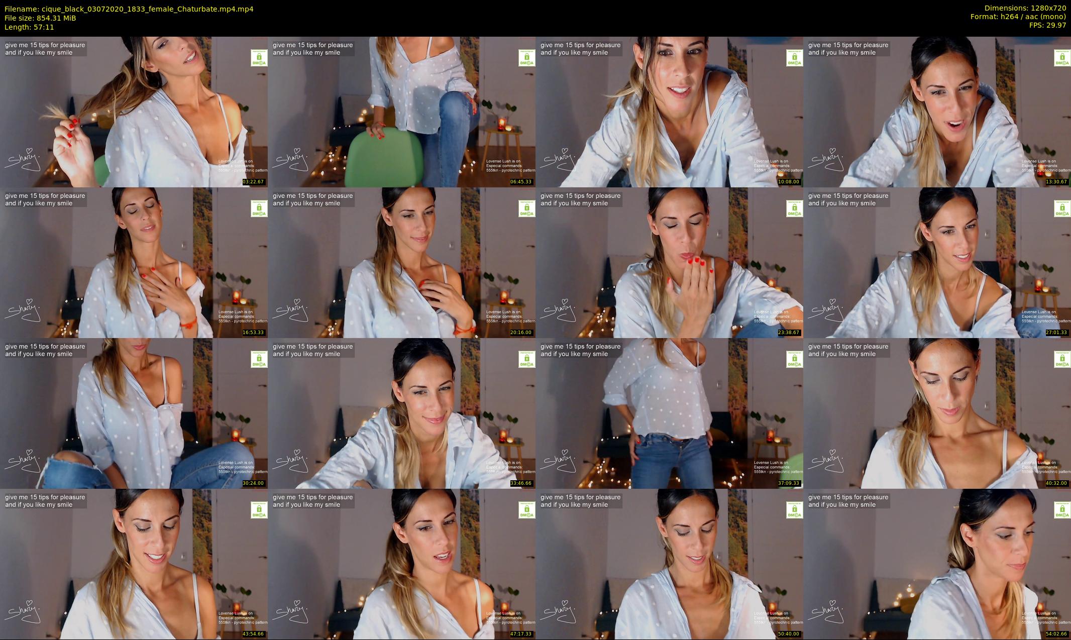 cique_black — 58 minute Chaturbate female cam show recording, 720p, Jul 3, 2020