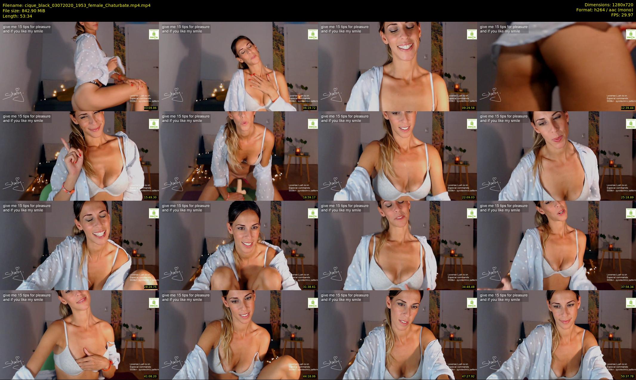 cique_black — 54 minute Chaturbate female cam show recording, 720p, Jul 3, 2020