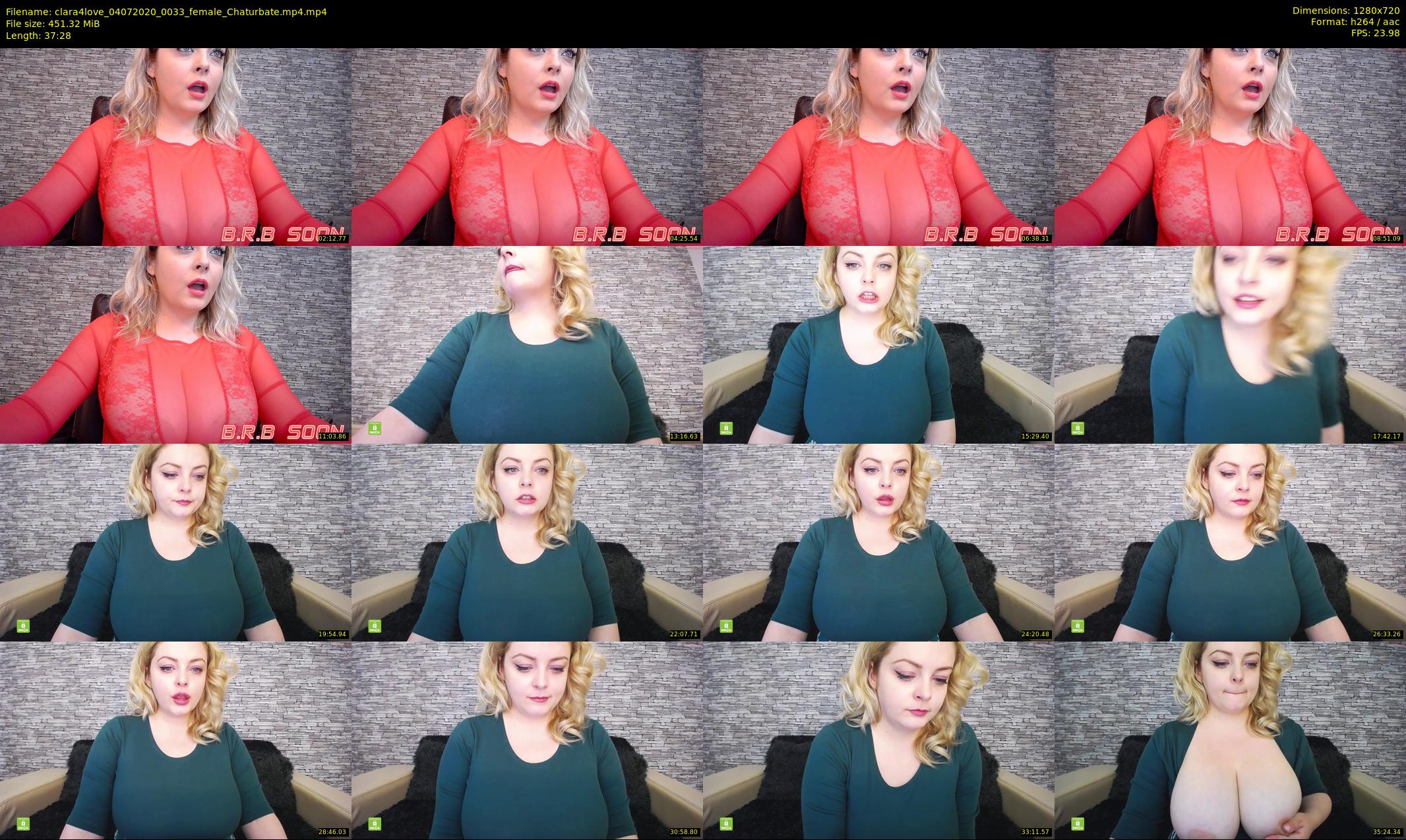 clara4love — 38 minute Chaturbate female cam show recording, 720p, Jul 4, 2020