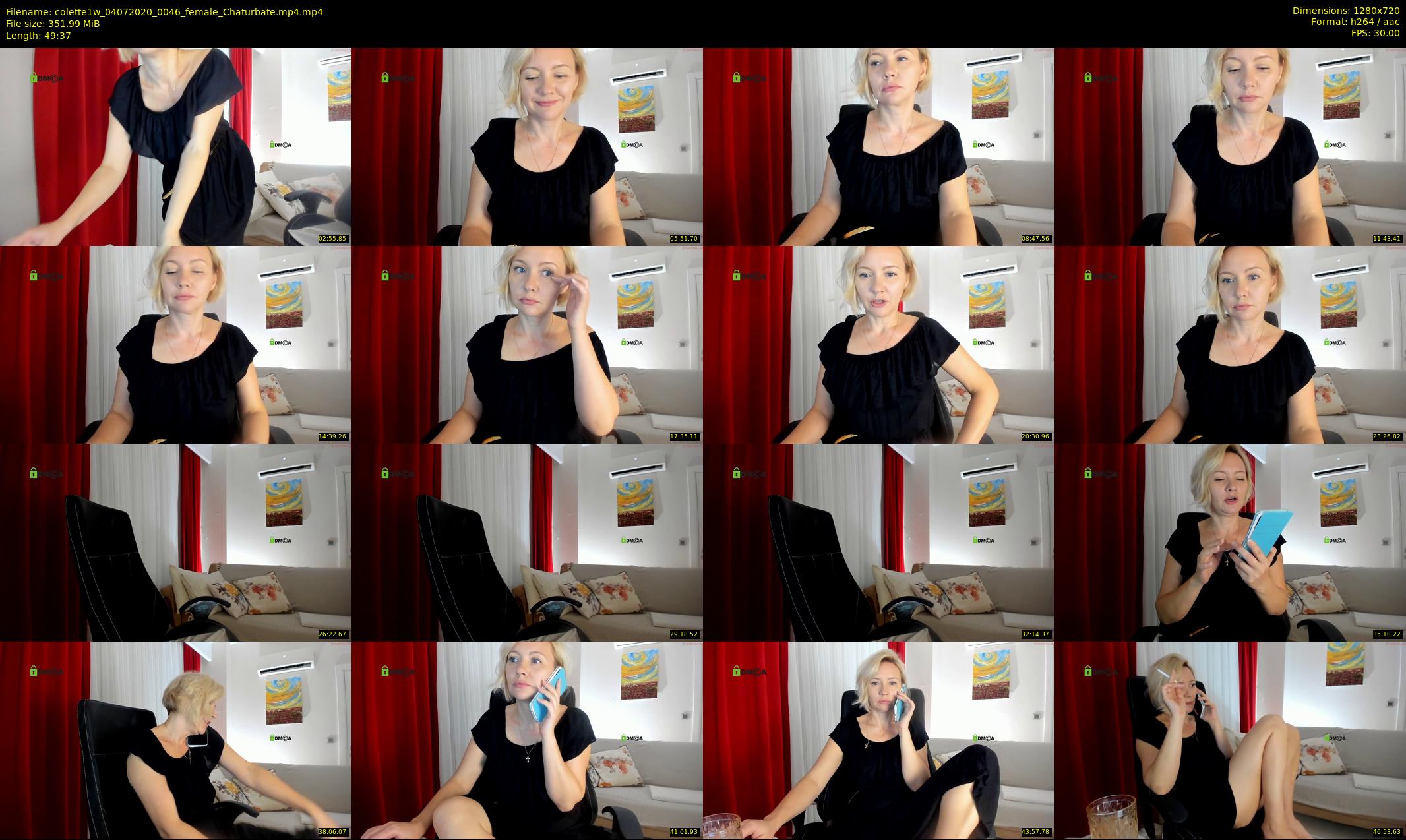colette1w — 50 minute Chaturbate female cam show recording, 720p, Jul 4, 2020