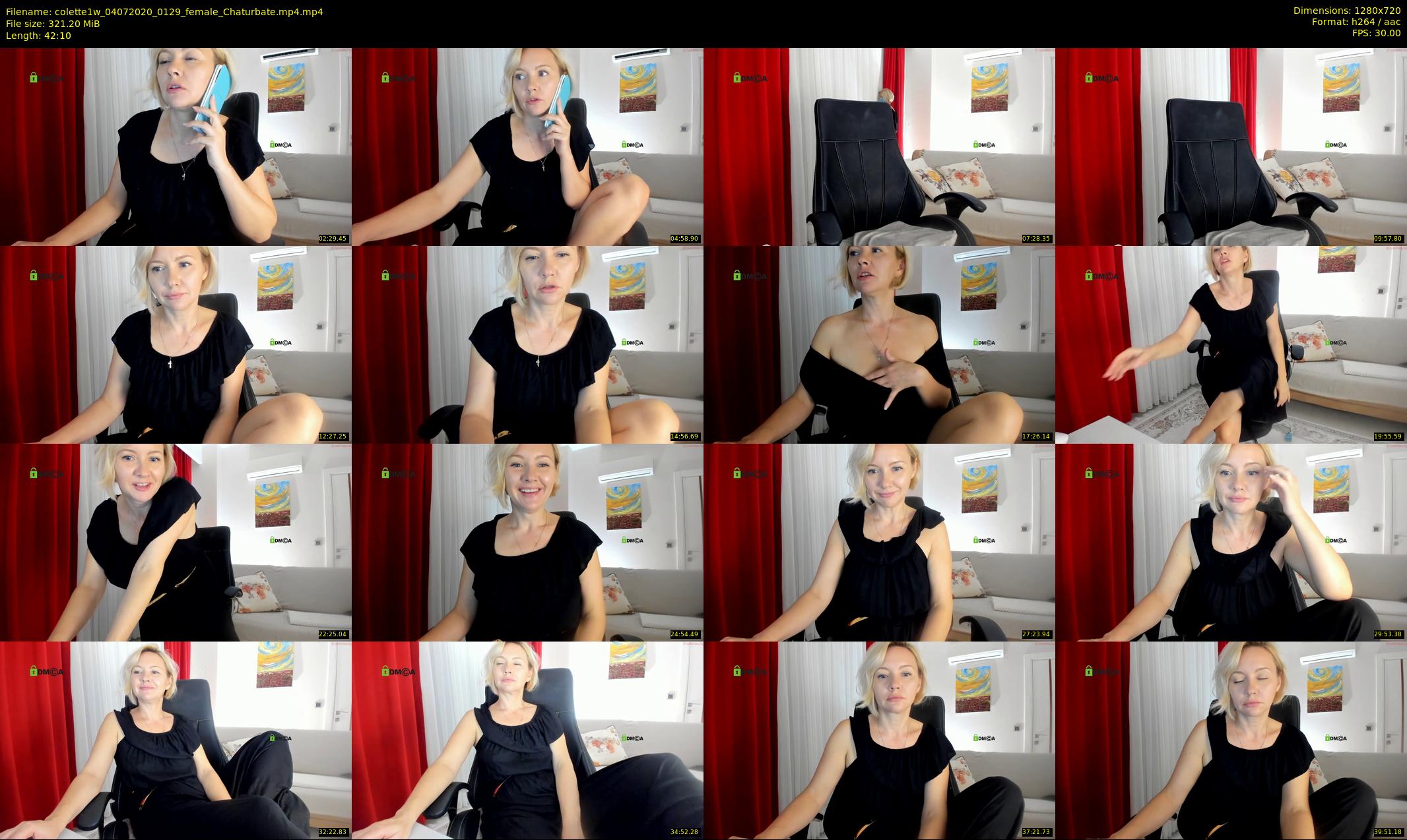 colette1w — 43 minute Chaturbate female cam show recording, 720p, Jul 4, 2020