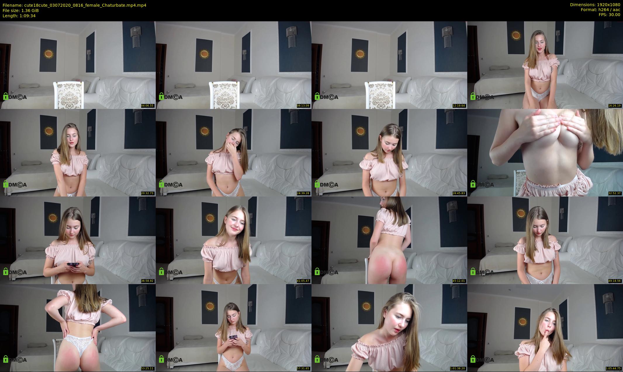 cute18cute — 70 minute Chaturbate female cam show recording, 1080p, Jul 3, 2020