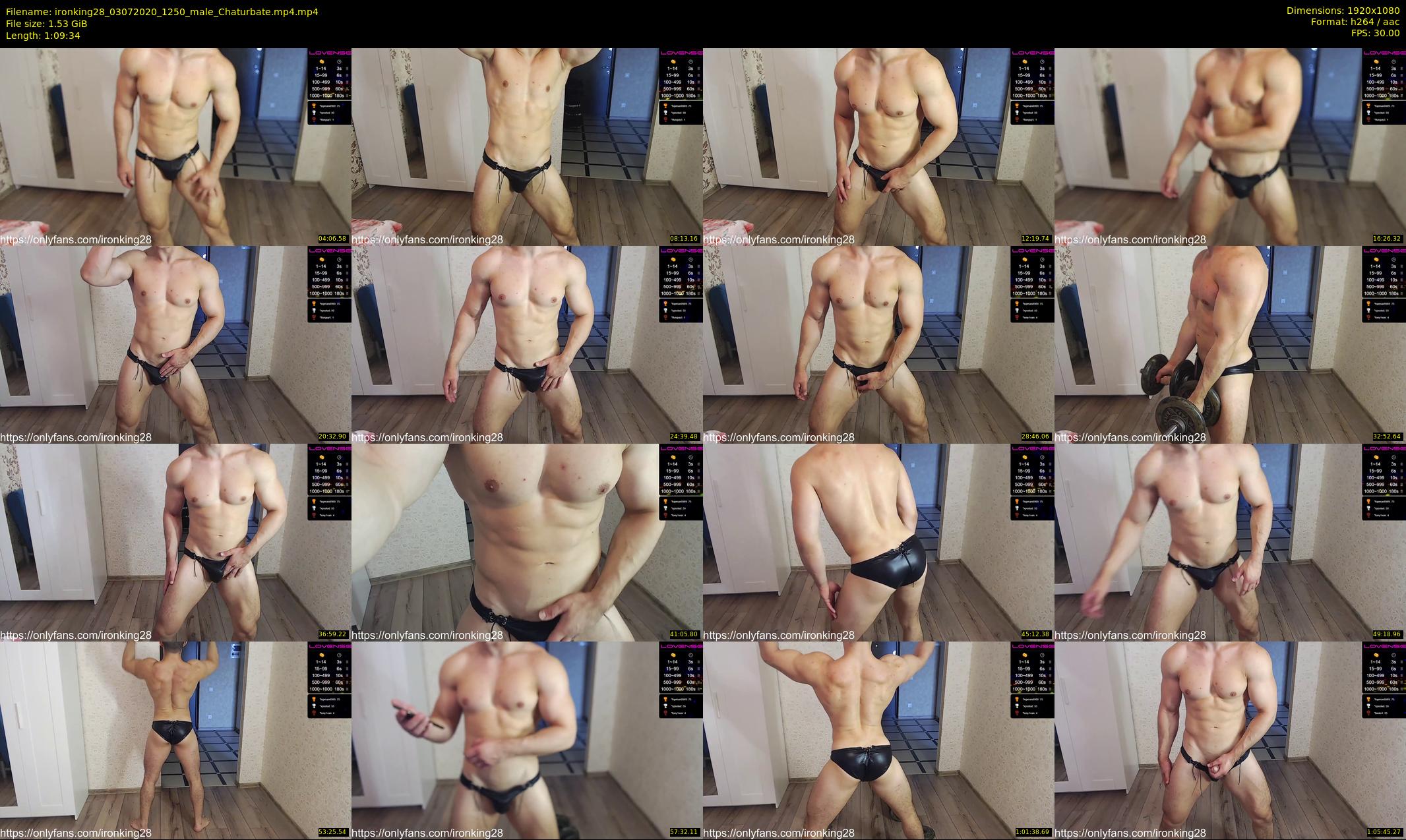 ironking28 — 70 minute Chaturbate male cam show recording, 1080p, Jul 3, 2020