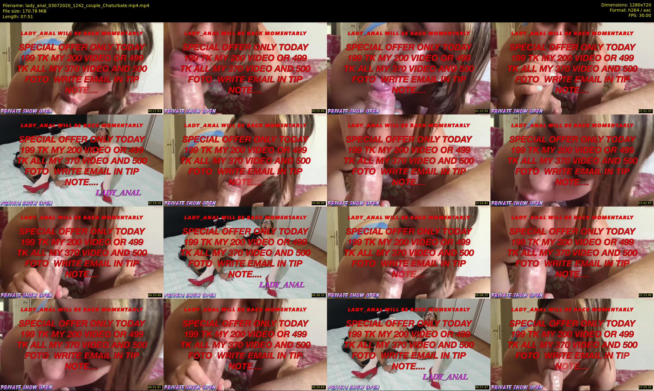 lady_anal — 8 minute Chaturbate female cam show recording, 720p, Jul 3, 2020