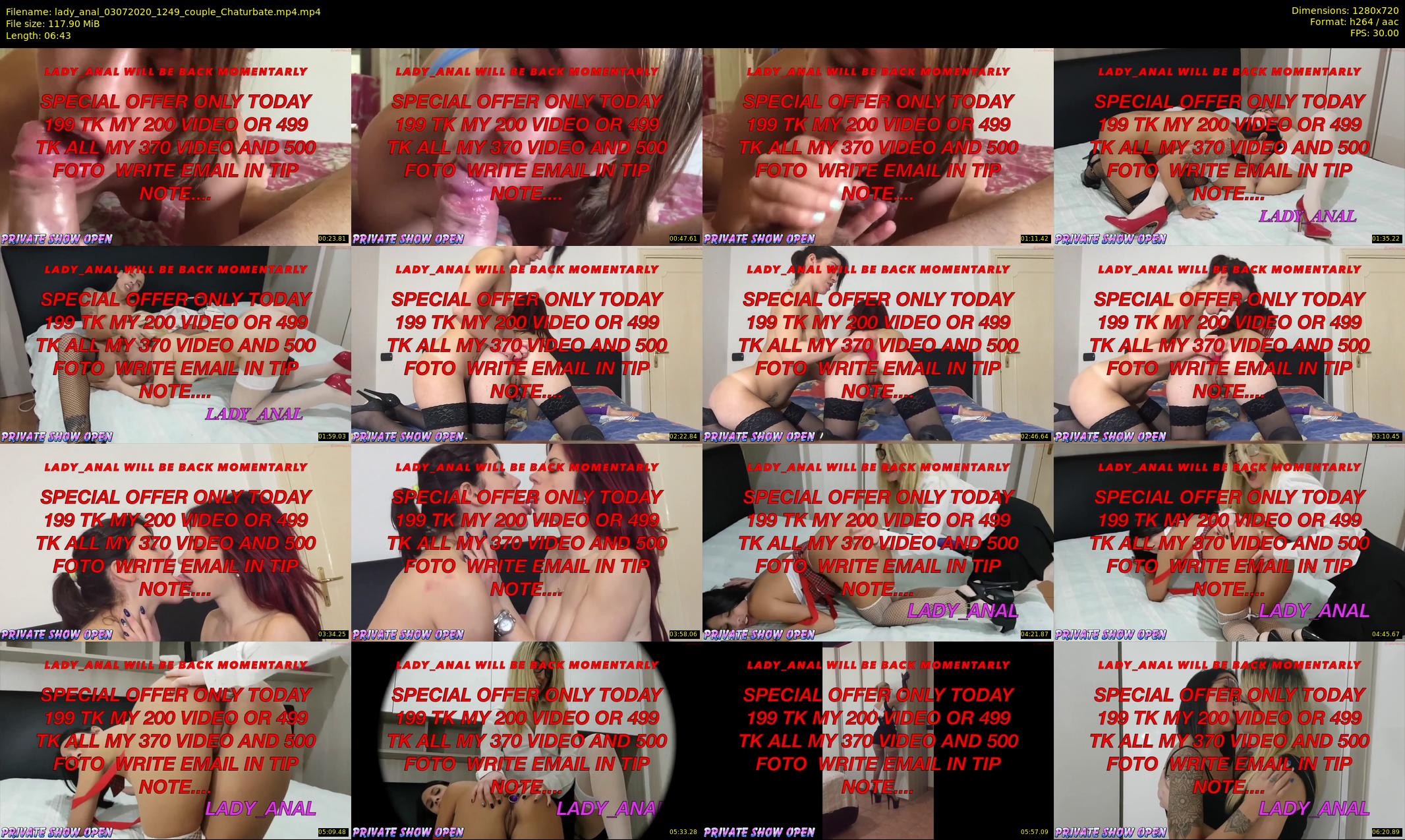 lady_anal — 7 minute Chaturbate female cam show recording, 720p, Jul 3, 2020