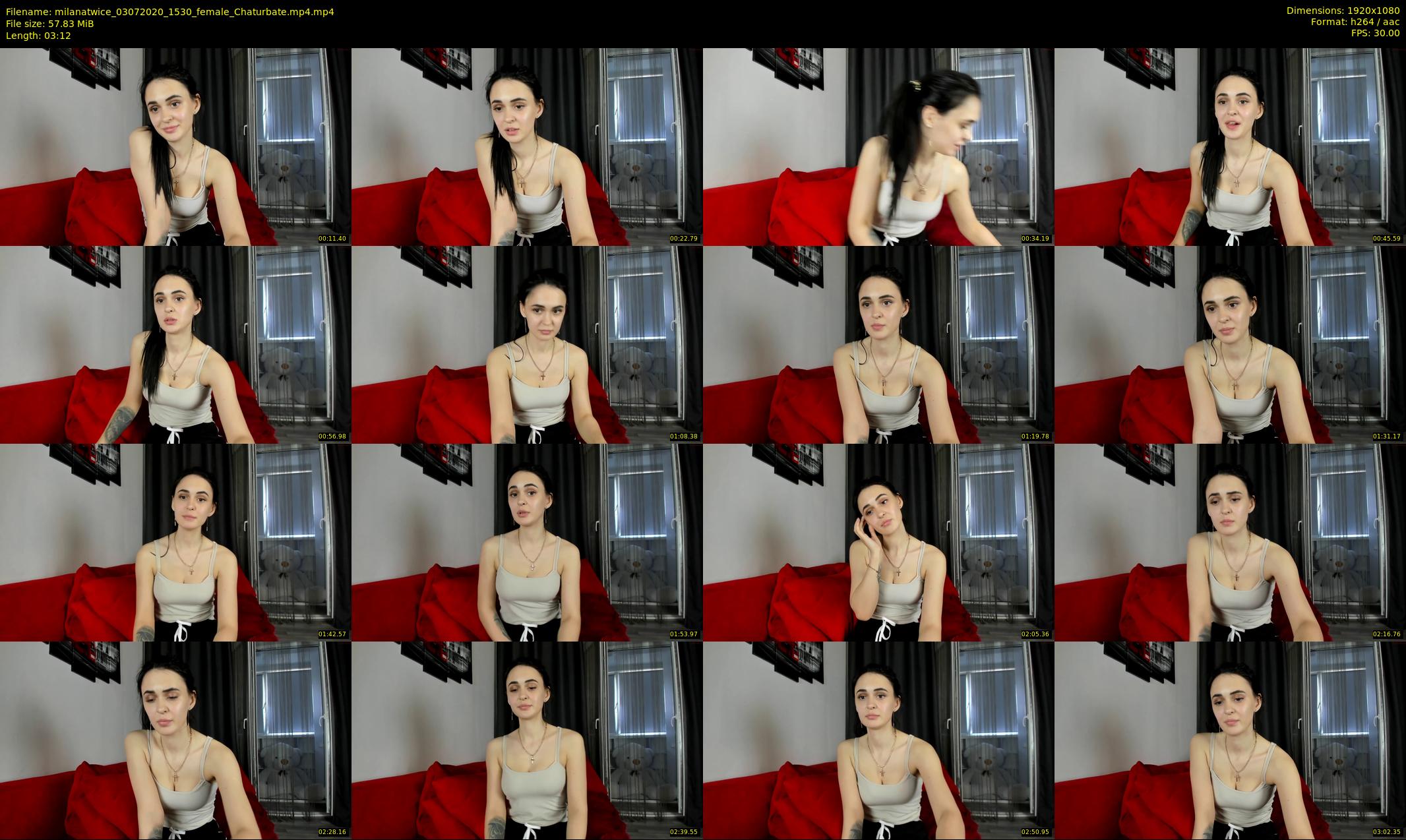 milanatwice — 4 minute Chaturbate female cam show recording, 1080p, Jul 3, 2020