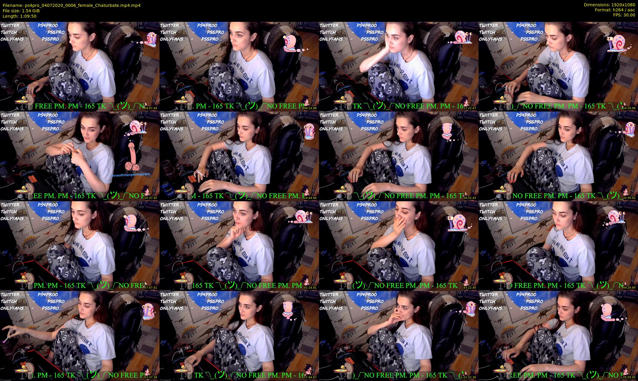 ps4pro — 70 minute Chaturbate female cam show recording, 1080p, Jul 4, 2020