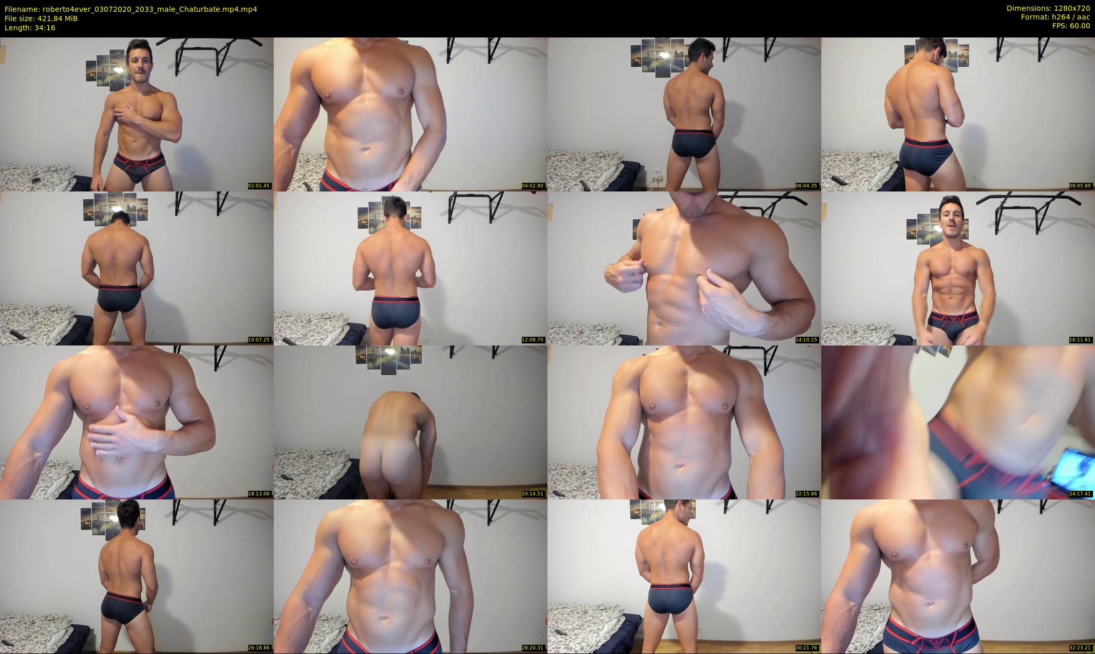 roberto4ever — 35 minute Chaturbate male cam show recording, 720p, Jul 3, 2020