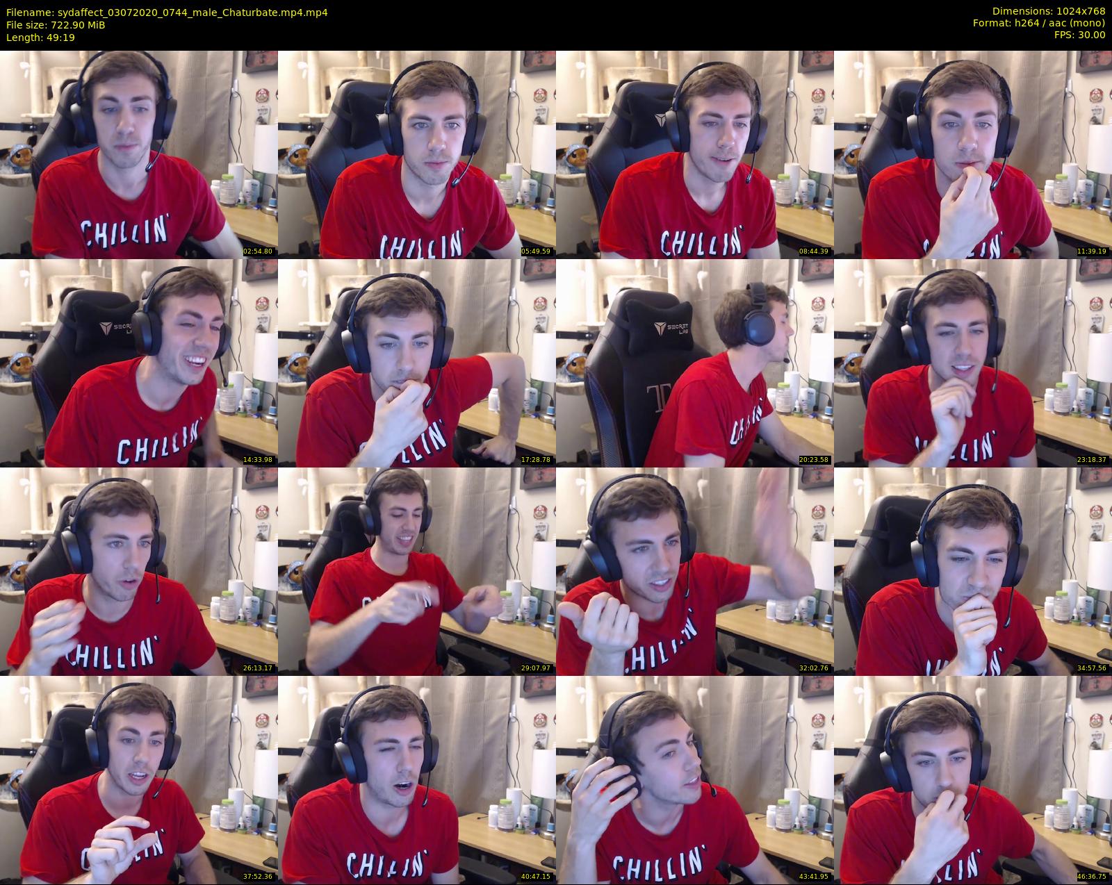 sydaffect — 50 minute Chaturbate male cam show recording, 720p, Jul 3, 2020