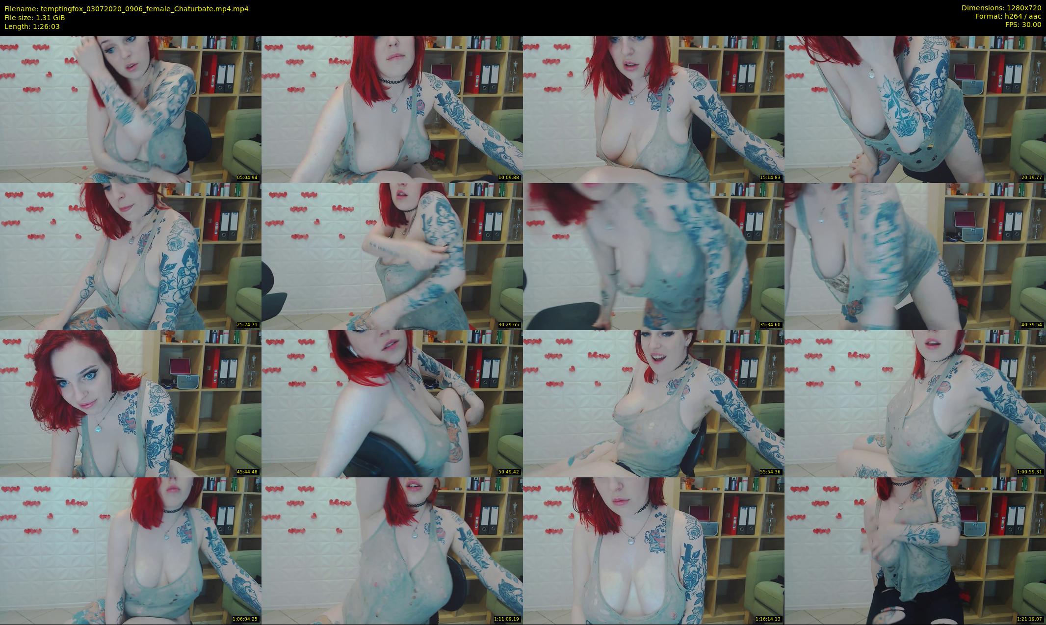 temptingfox — 87 minute Chaturbate female cam show recording, 720p, Jul 3, 2020