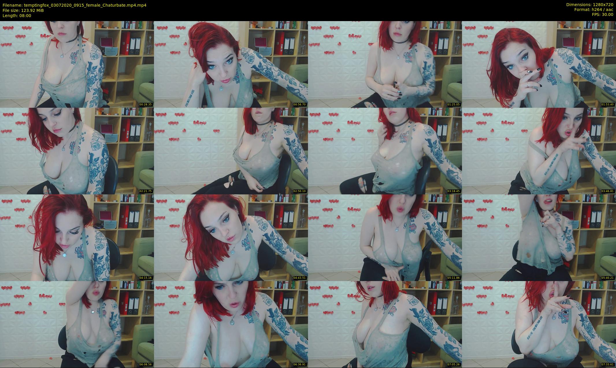 temptingfox — 8 minute Chaturbate female cam show recording, 720p, Jul 3, 2020