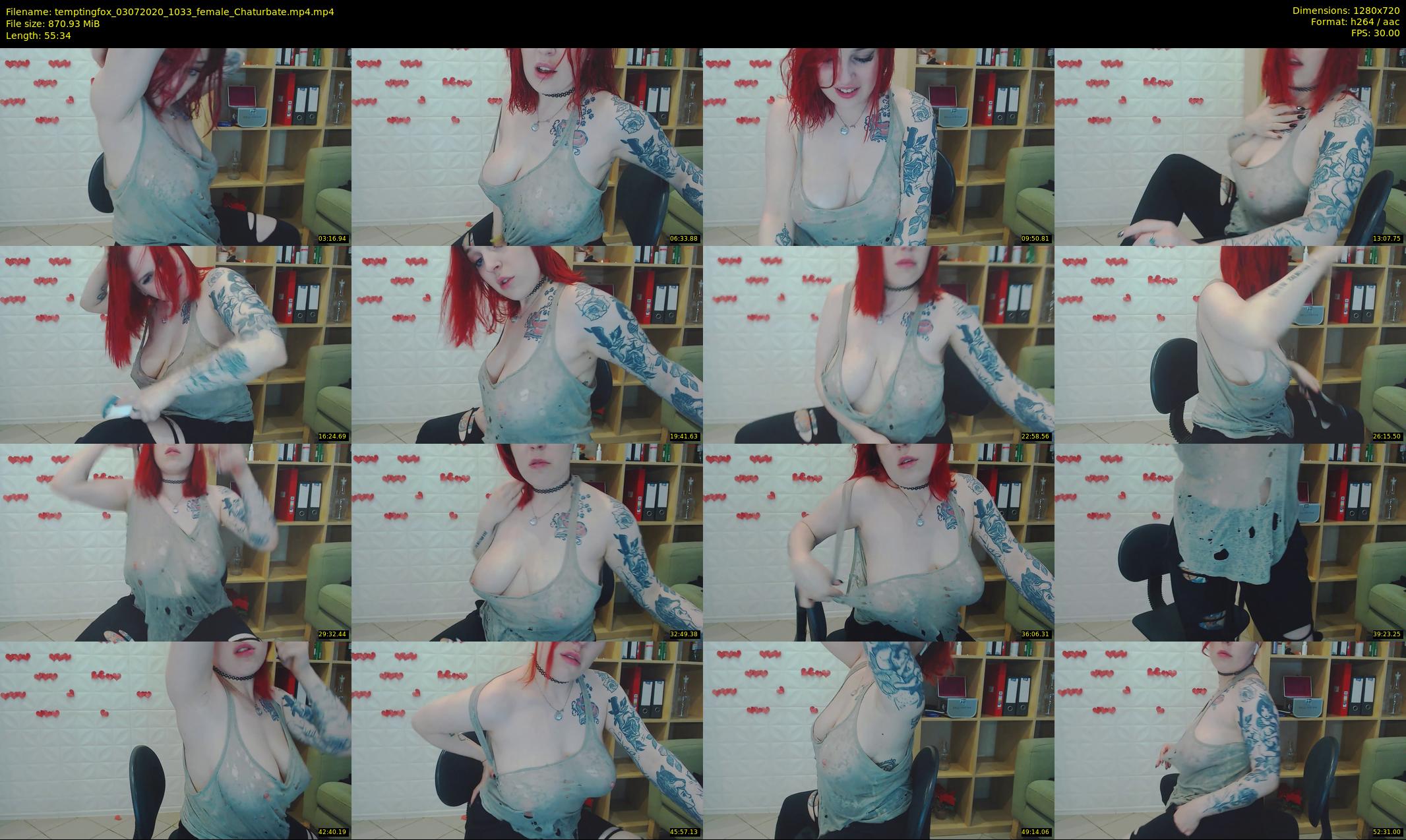temptingfox — 56 minute Chaturbate female cam show recording, 720p, Jul 3, 2020