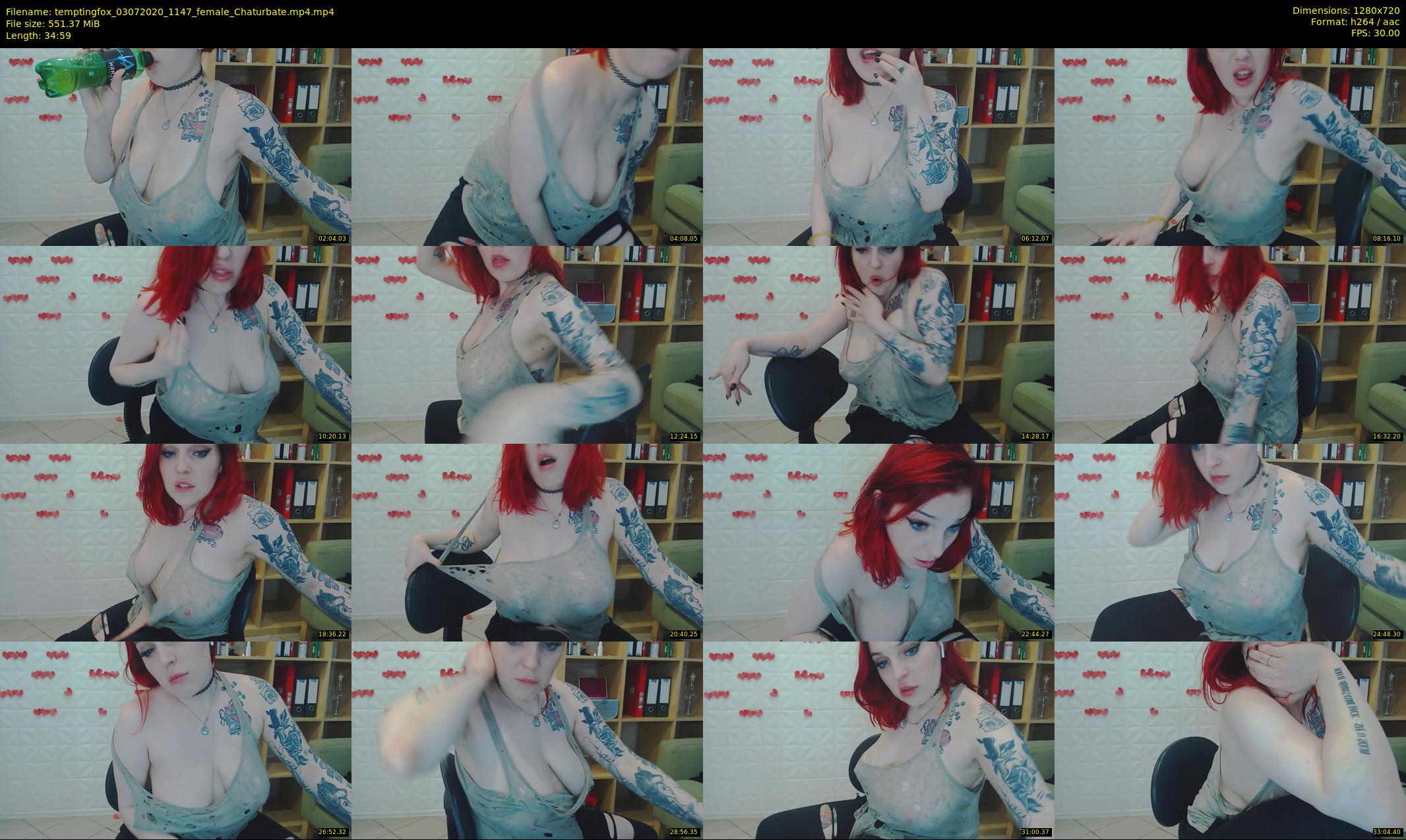temptingfox — 35 minute Chaturbate female cam show recording, 720p, Jul 3, 2020