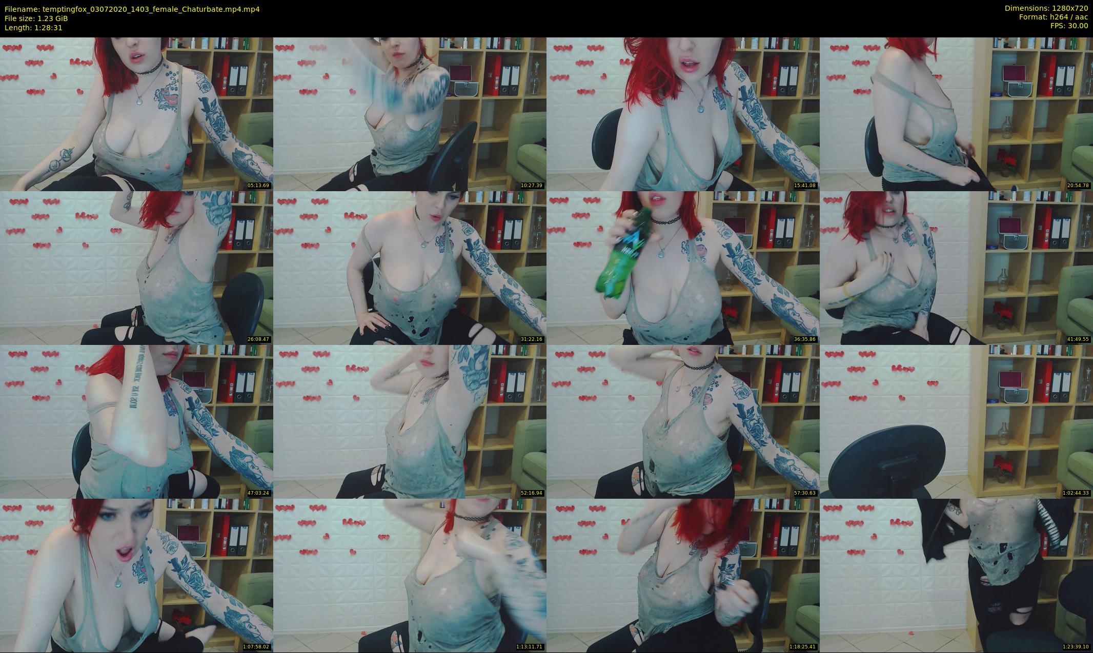 temptingfox — 89 minute Chaturbate female cam show recording, 720p, Jul 3, 2020