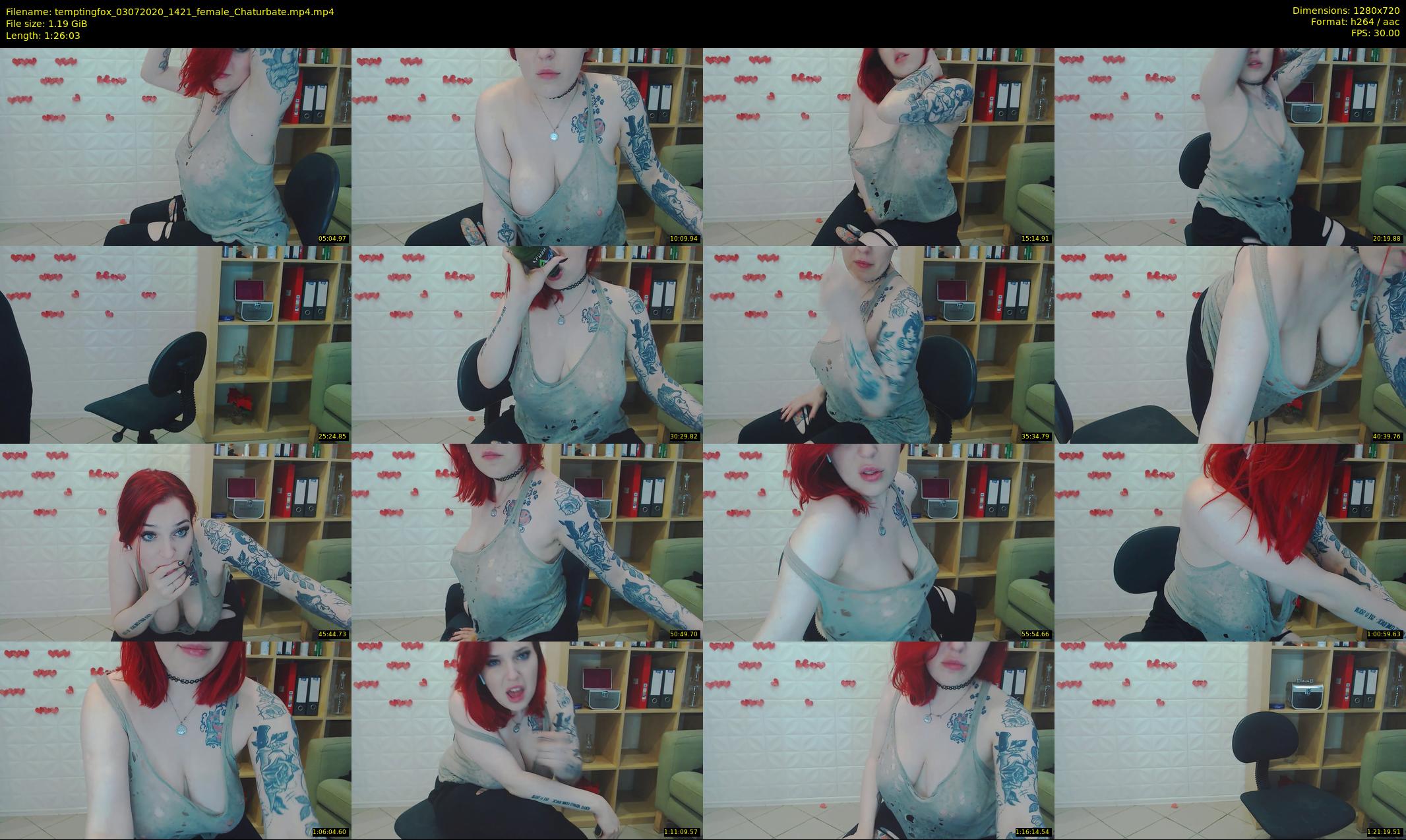 temptingfox — 87 minute Chaturbate female cam show recording, 720p, Jul 3, 2020