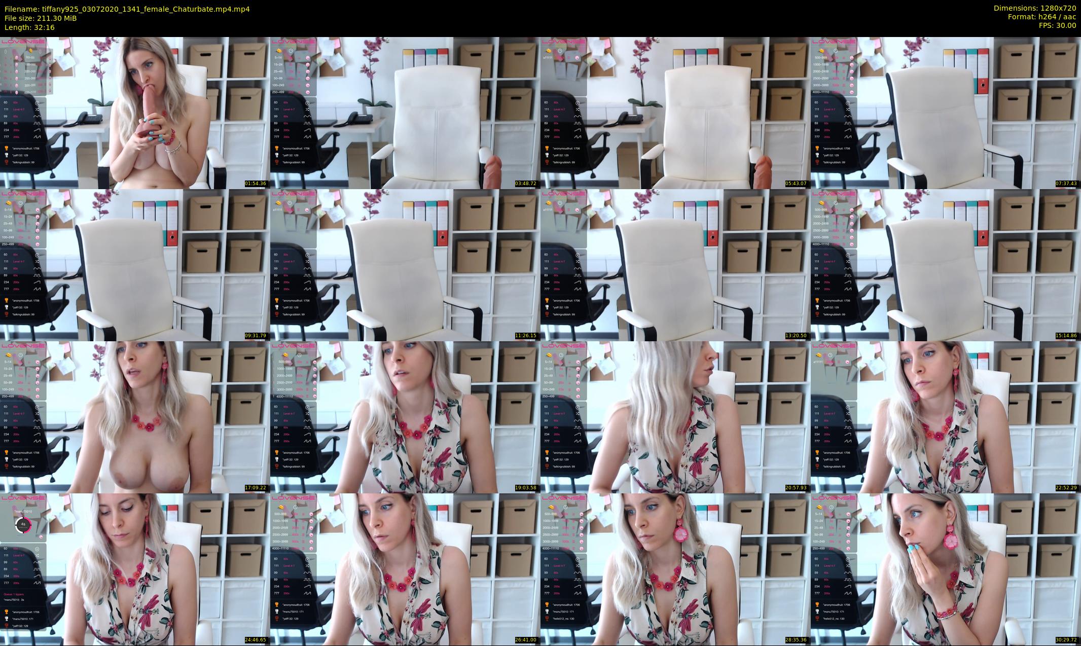tiffany925 — 33 minute Chaturbate female cam show recording, 720p, Jul 3, 2020