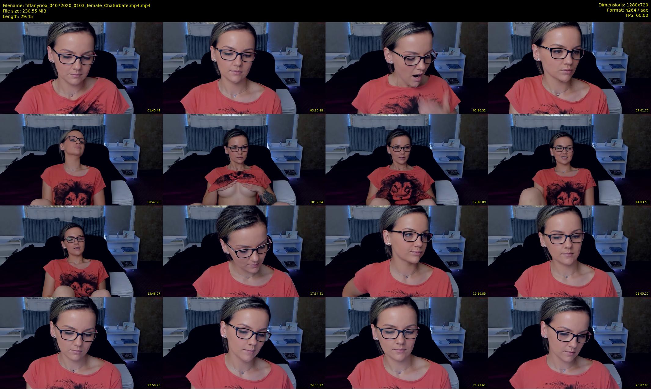 tiffanyriox — 30 minute Chaturbate female cam show recording, 720p, Jul 4, 2020