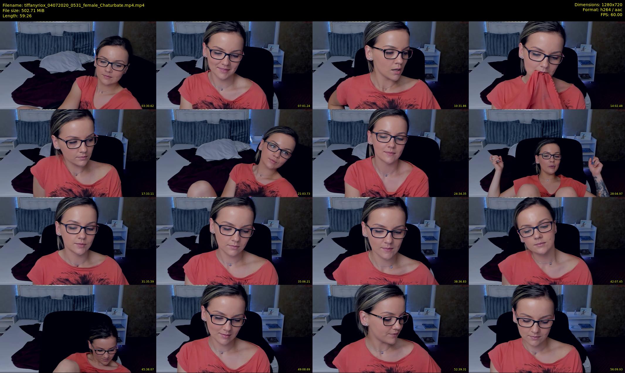 tiffanyriox — 60 minute Chaturbate female cam show recording, 720p, Jul 4, 2020