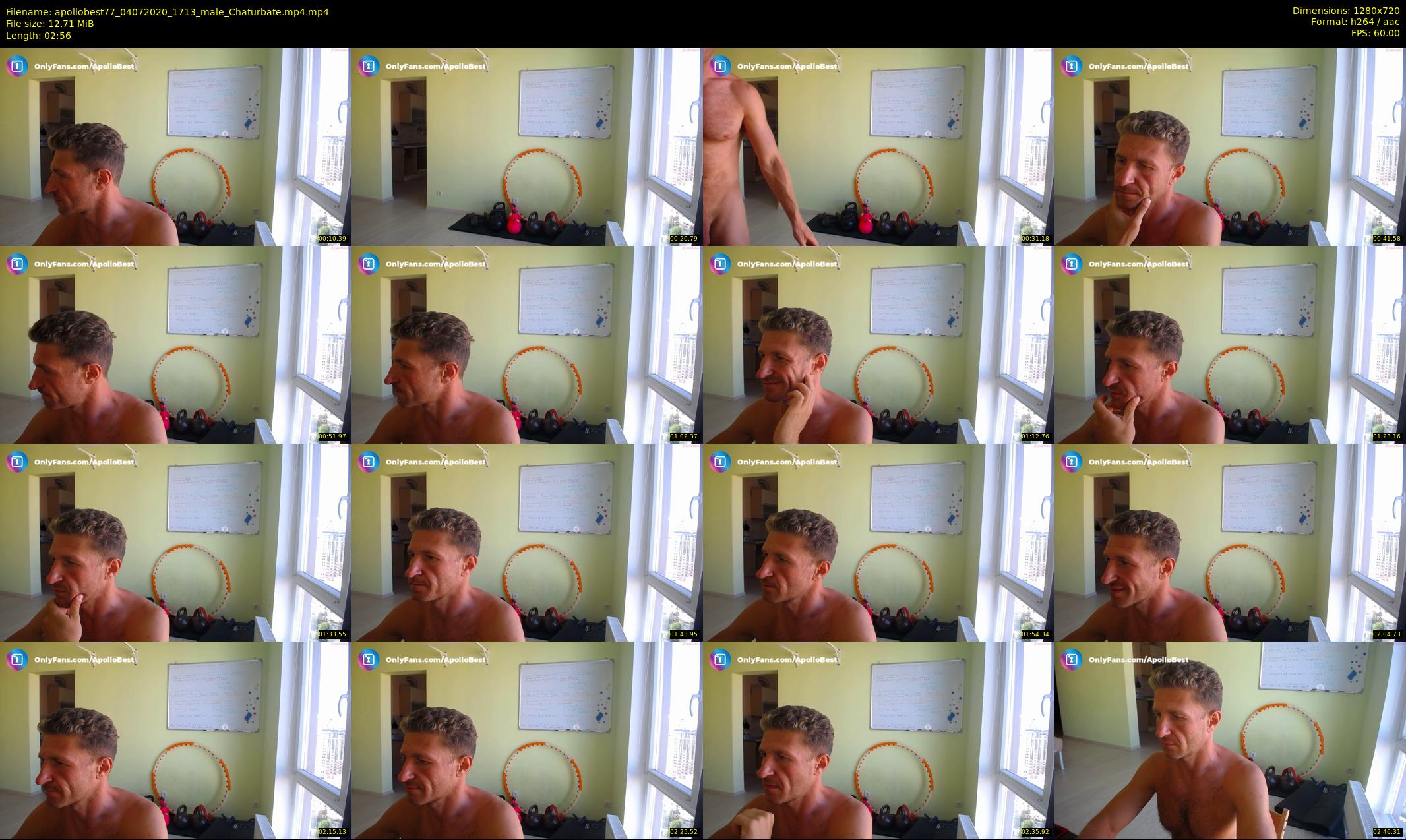 apollobest77 — 3 minute Chaturbate male cam show recording, 720p, Jul 4, 2020