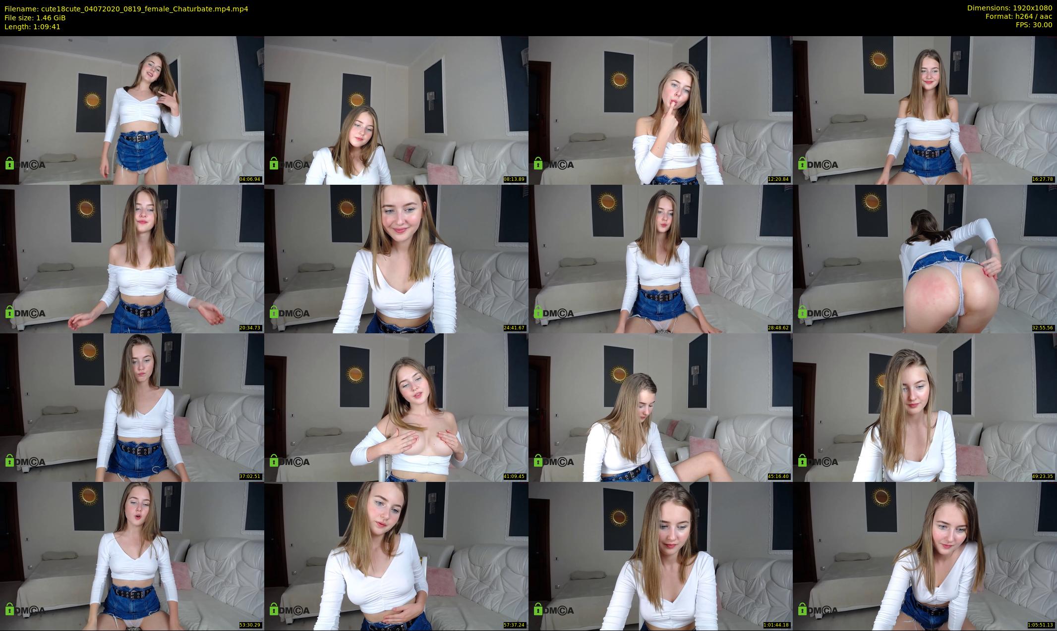 cute18cute — 70 minute Chaturbate female cam show recording, 1080p, Jul 4, 2020