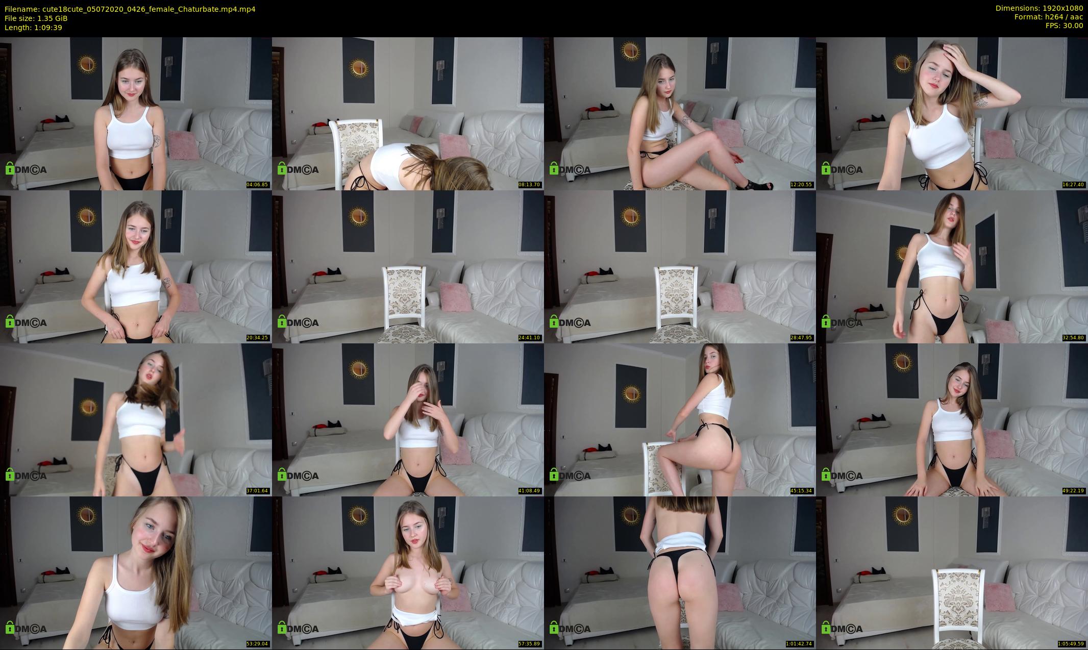 cute18cute — 70 minute Chaturbate female cam show recording, 1080p, Jul 5, 2020