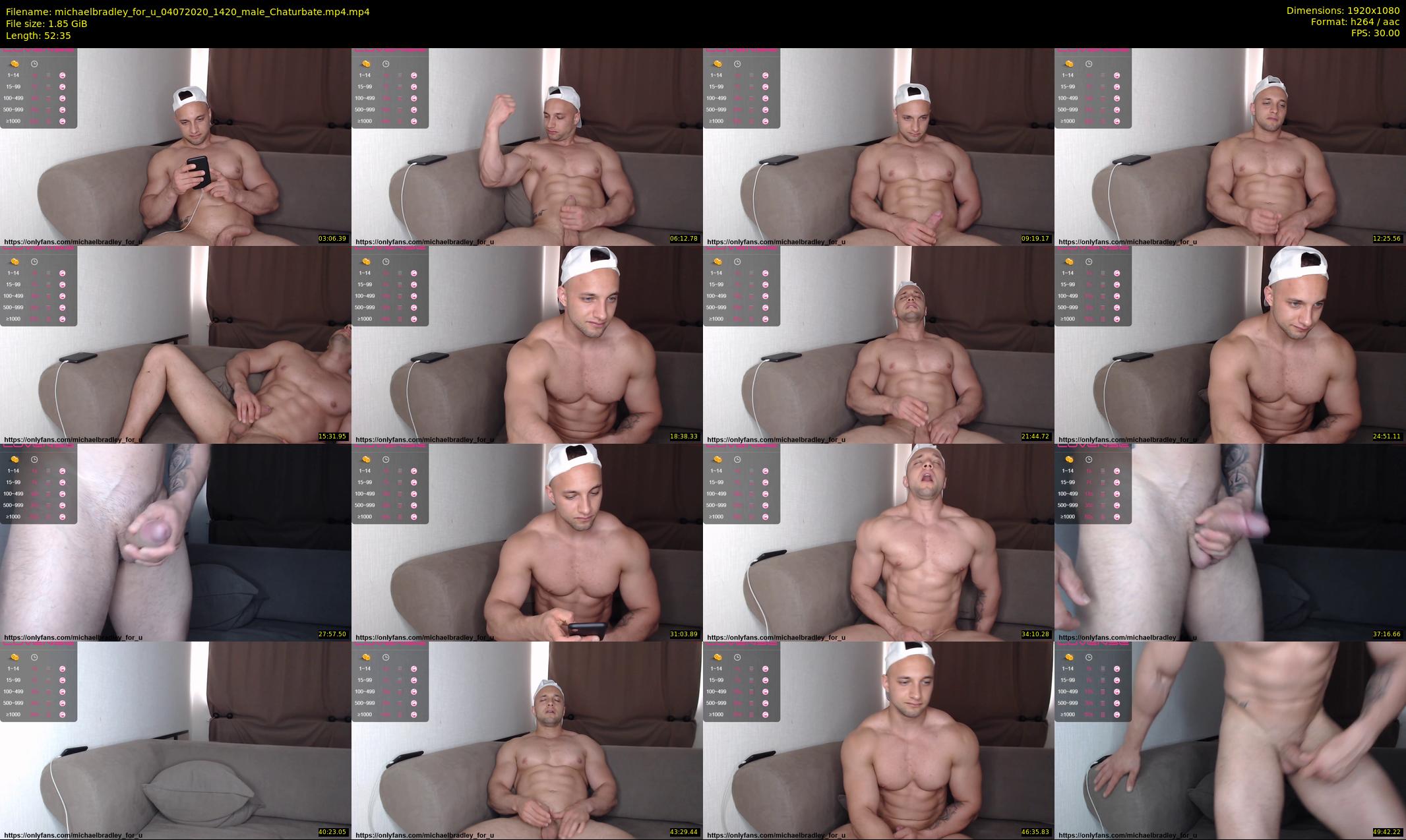 michaelbradley_for_u — 53 minute Chaturbate male cam show recording, 1080p, Jul 4, 2020