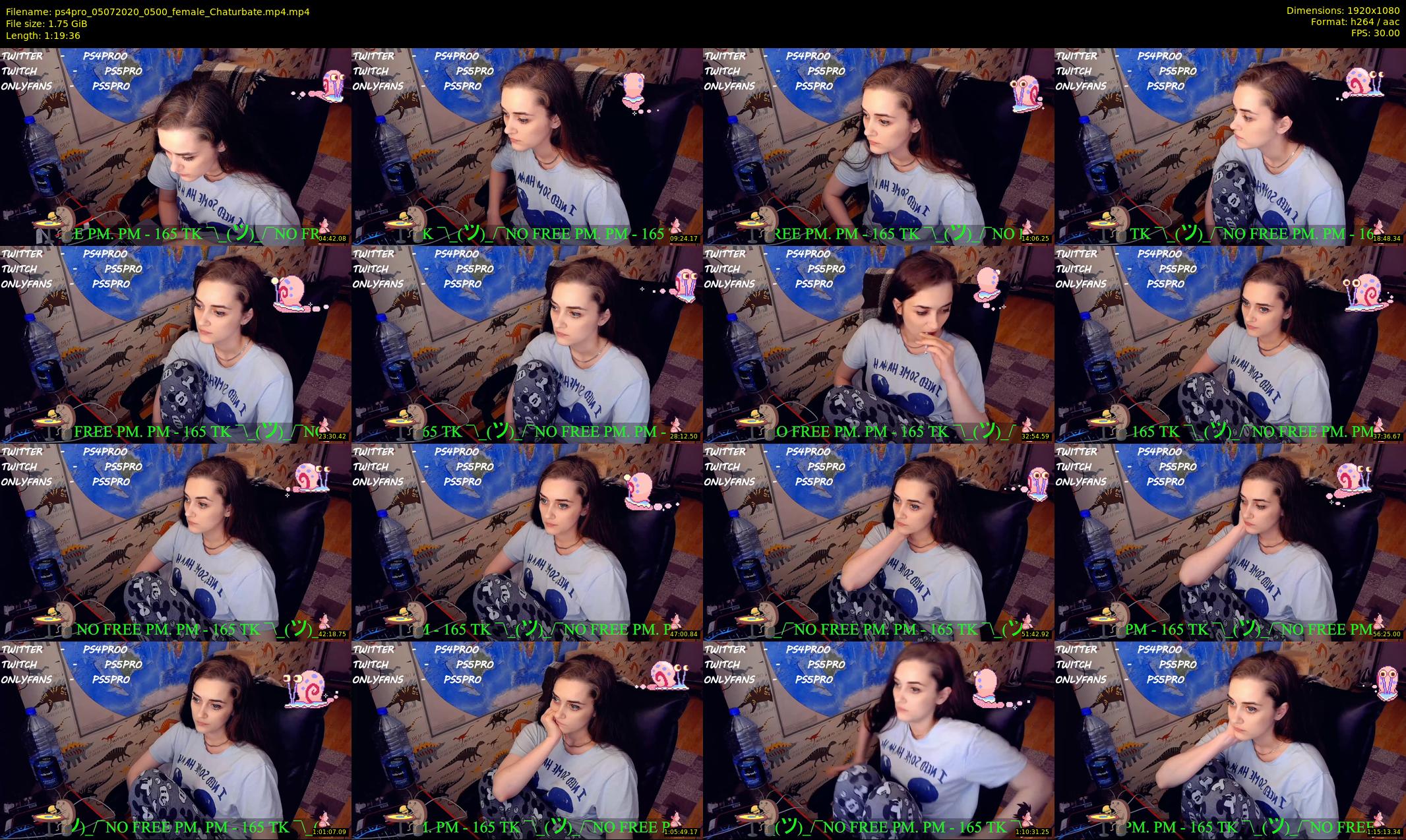 ps4pro — 80 minute Chaturbate female cam show recording, 1080p, Jul 5, 2020