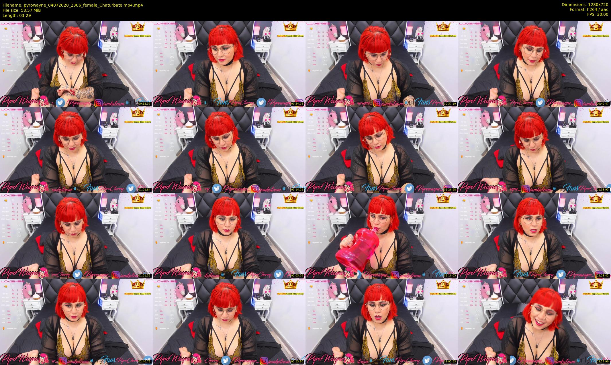 pyrowayne — 4 minute Chaturbate female cam show recording, 720p, Jul 4, 2020