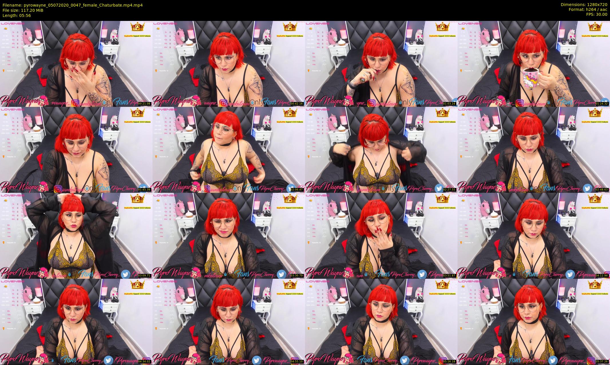 pyrowayne — 6 minute Chaturbate female cam show recording, 720p, Jul 5, 2020