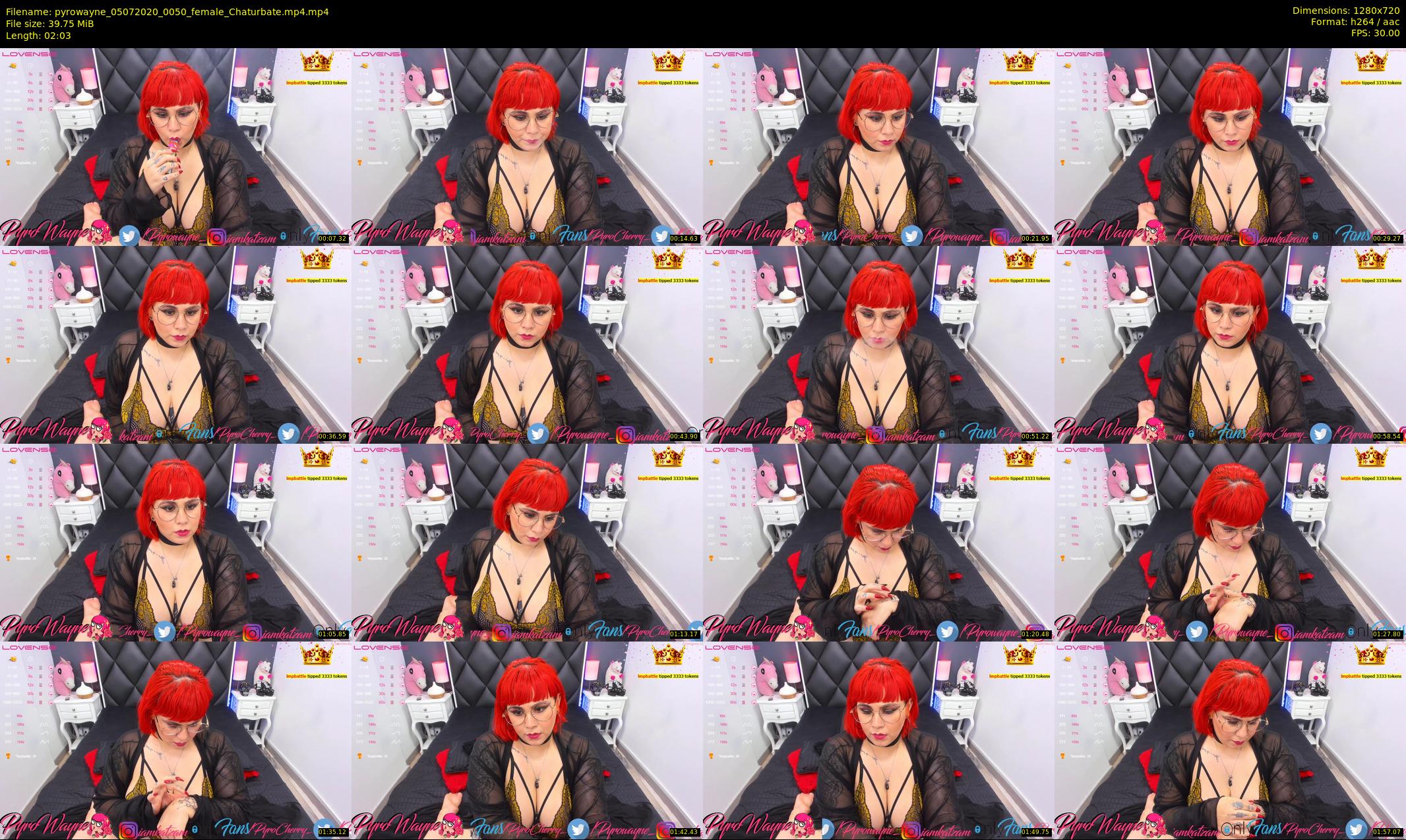 pyrowayne — 3 minute Chaturbate female cam show recording, 720p, Jul 5, 2020