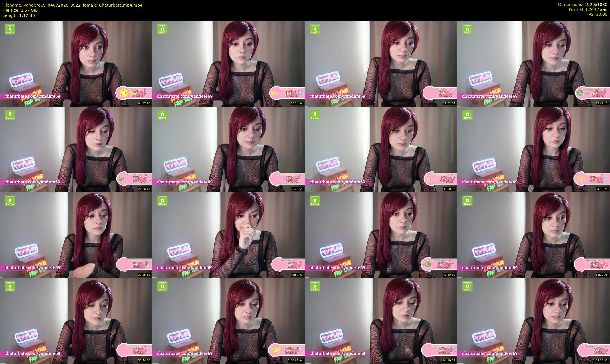 yandere69 — 73 minute Chaturbate female cam show recording, 1080p, Jul 4, 2020